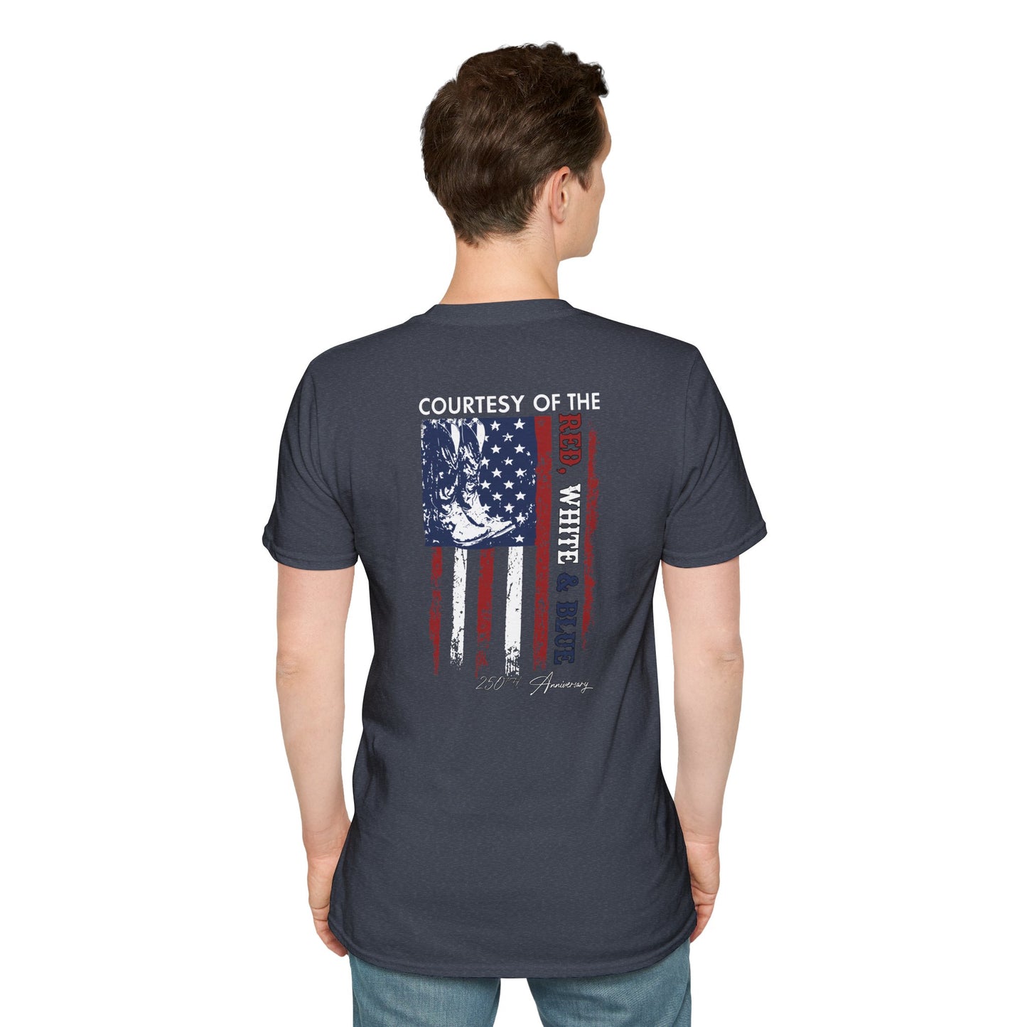 Courtesy of the Red White & Blue T-Shirt — Patriotic 4th of July American Flag Tee