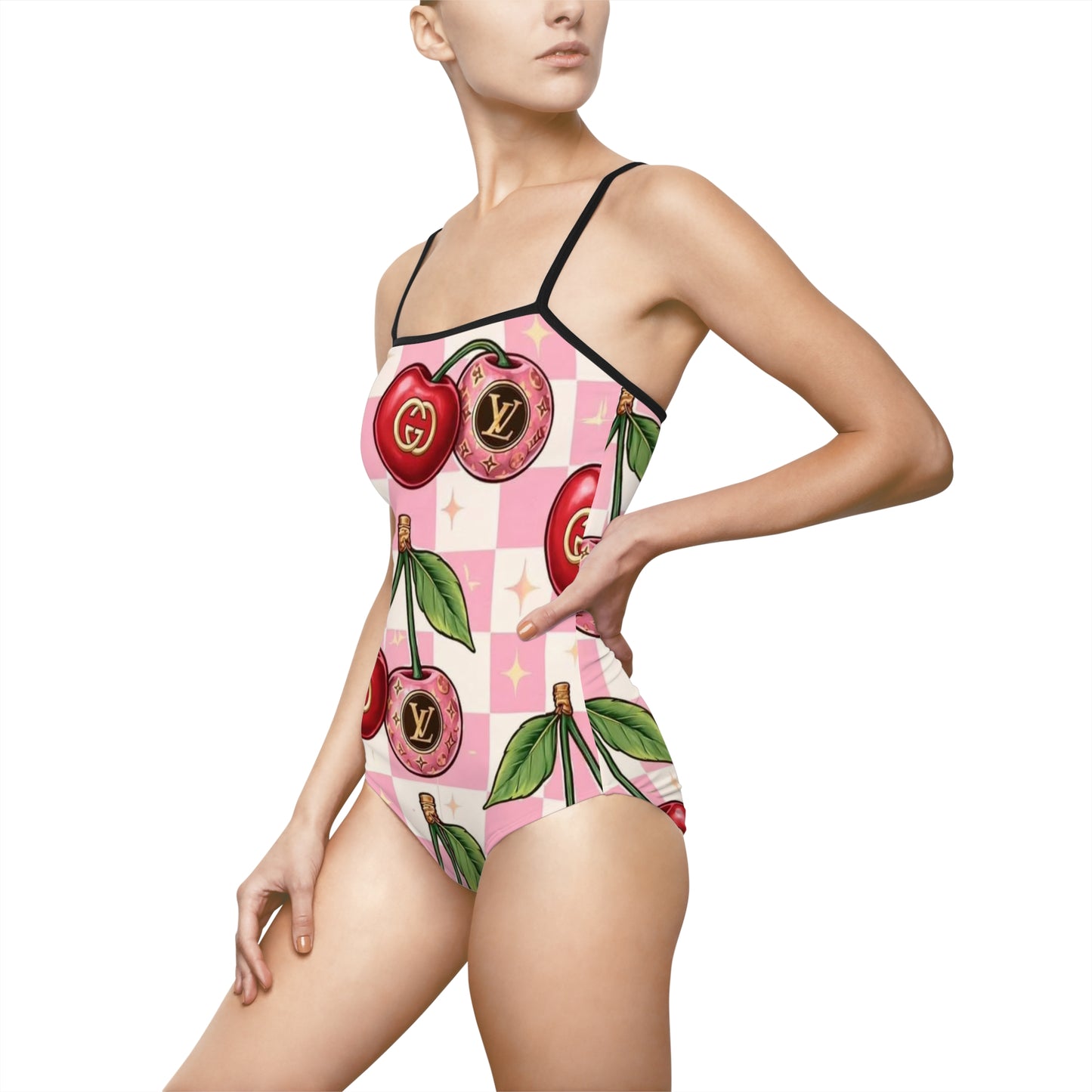 Cherry Pattern One-Piece Swimsuit
