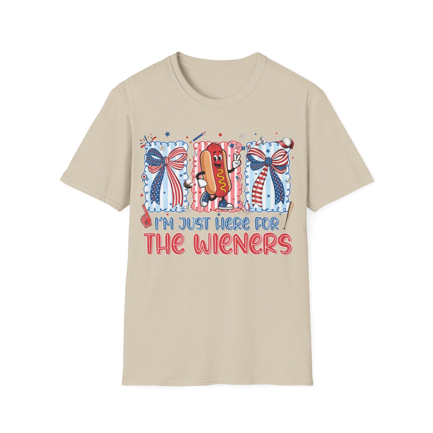 Patriotic 'I'm Just Here for the Wieners' T-Shirt