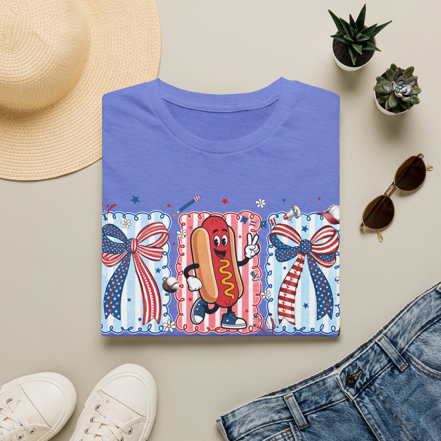 Patriotic 'I'm Just Here for the Wieners' T-Shirt