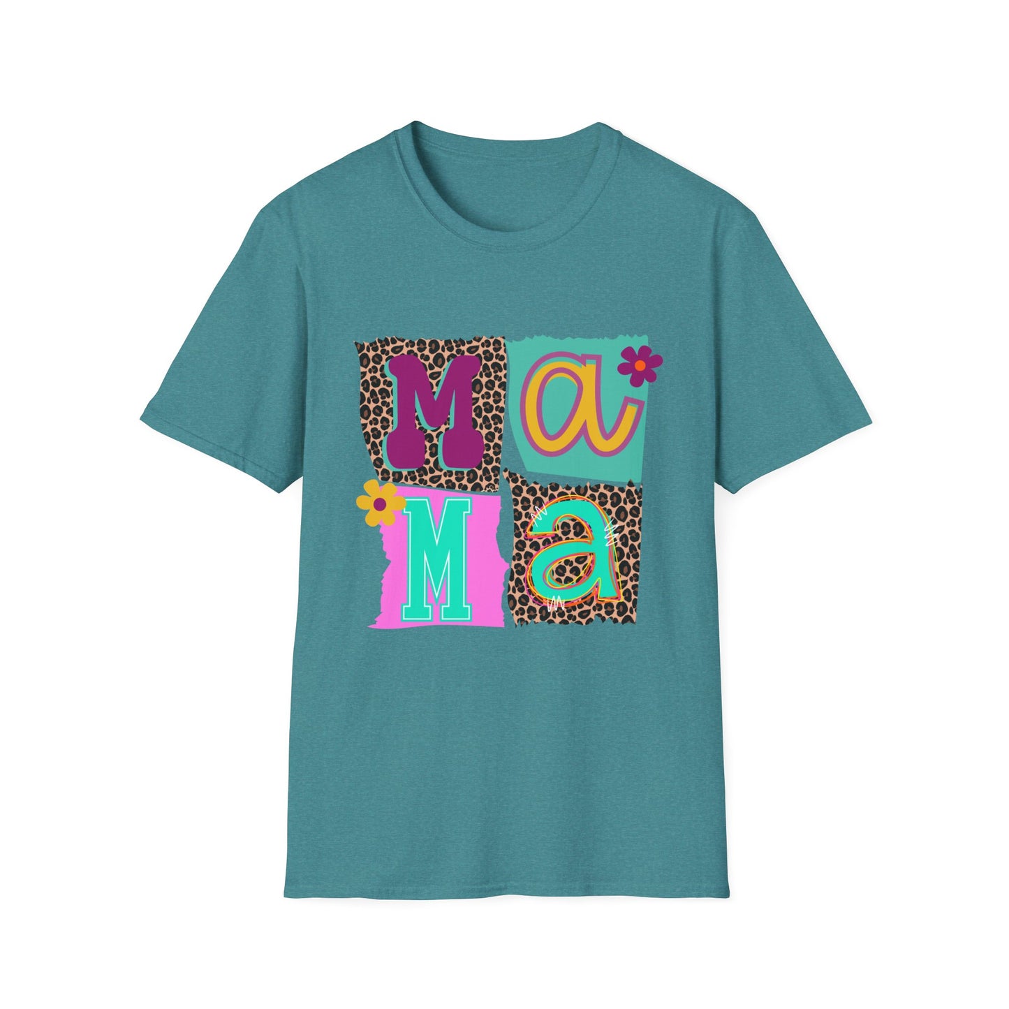 Mama Leopard Patchwork Graphic Tee