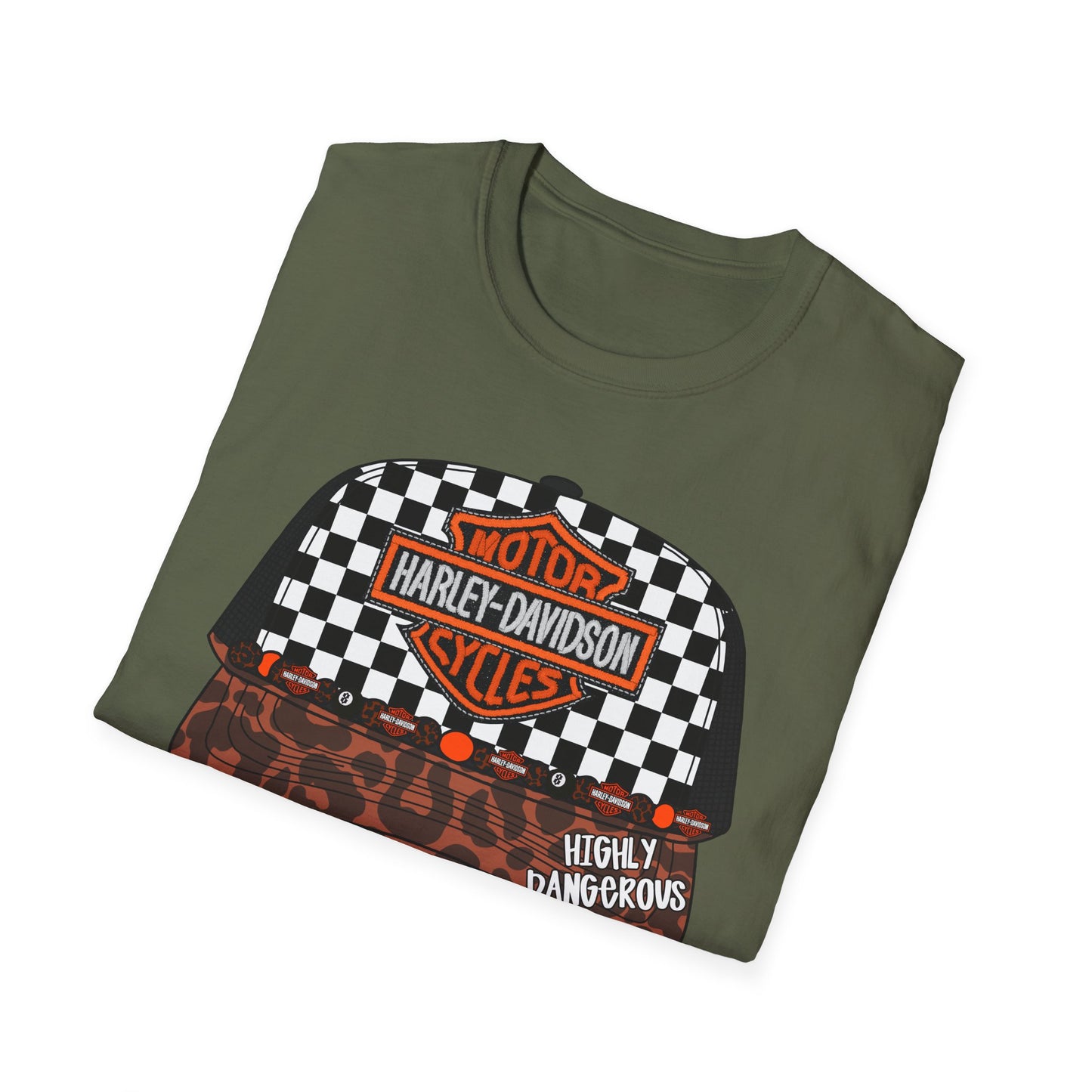 Harley-Davidson Checkered Cap Graphic T-Shirt
