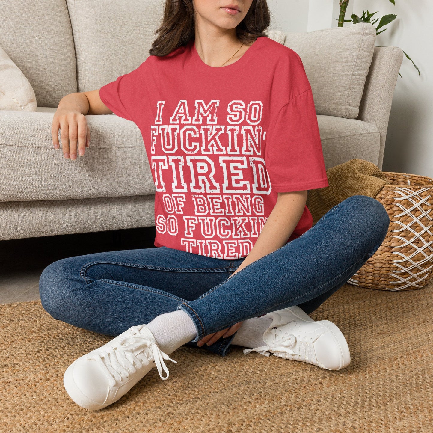 I Am So Fuckin' Tired Graphic T-Shirt — Bold Statement Tee for Sarcastic, Tired Vibes