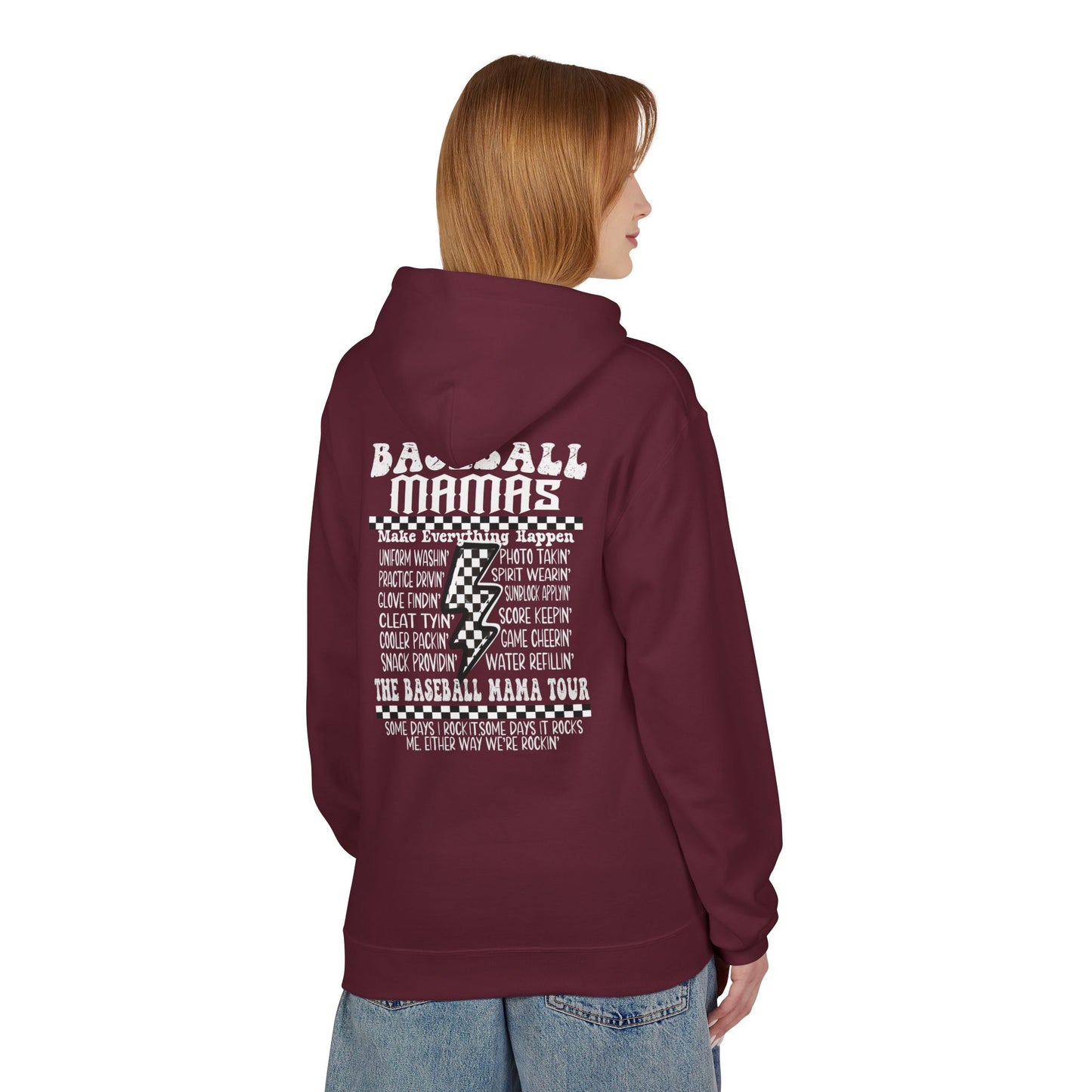 Baseball Mamas Hoodie — Vintage Tour Tee Style Hooded Sweatshirt