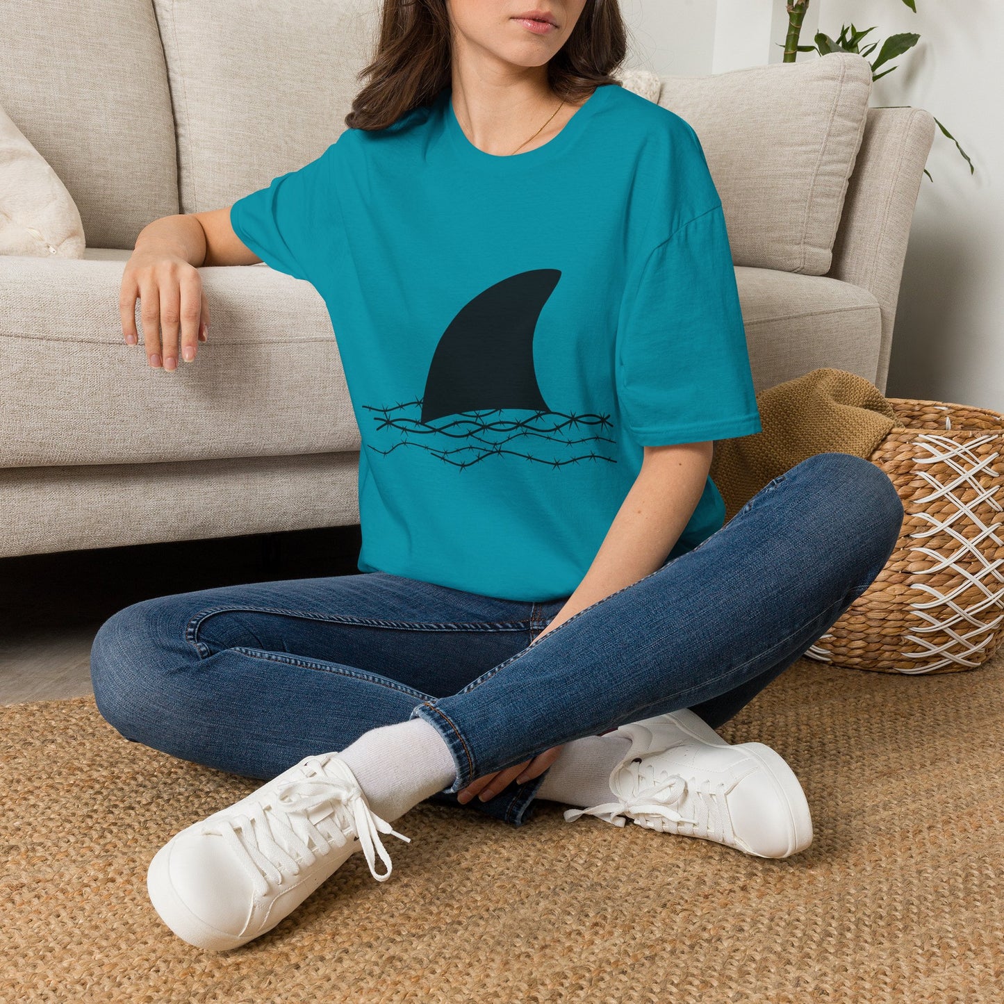 Shark Fin Graphic T-Shirt