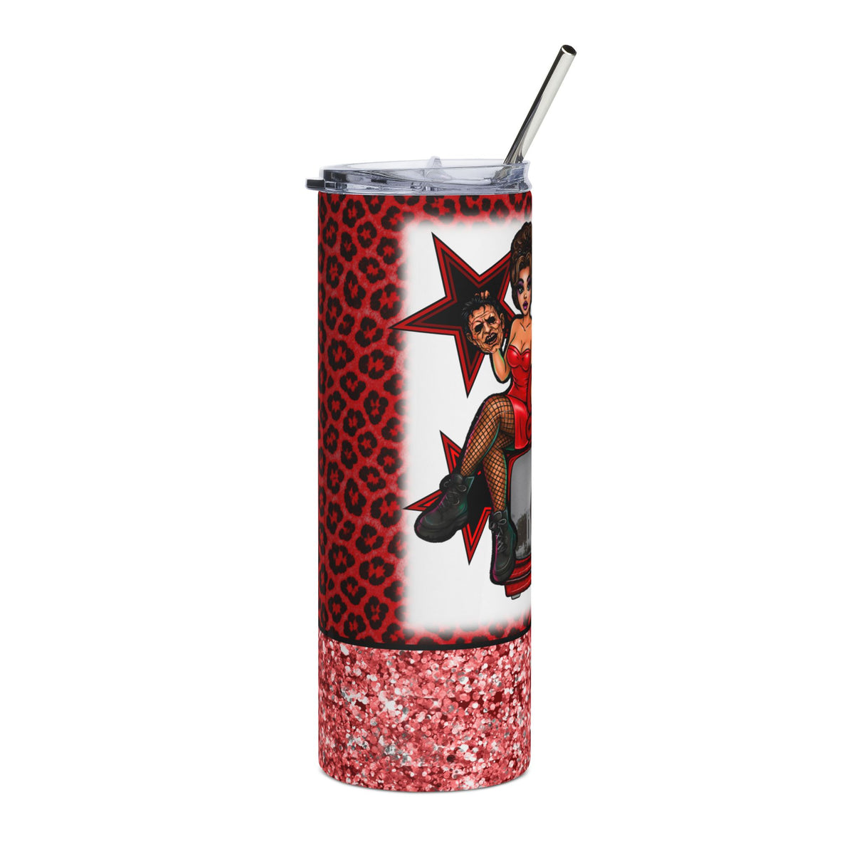20oz Stainless Steel Tumbler Leather Face "In Your Dreams"