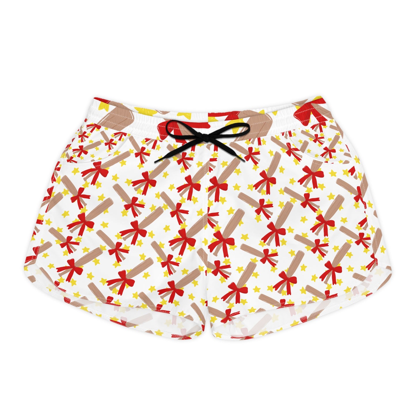 Graduation Diploma Print Women’s Casual Shorts — Celebration AOP Lounge Shorts