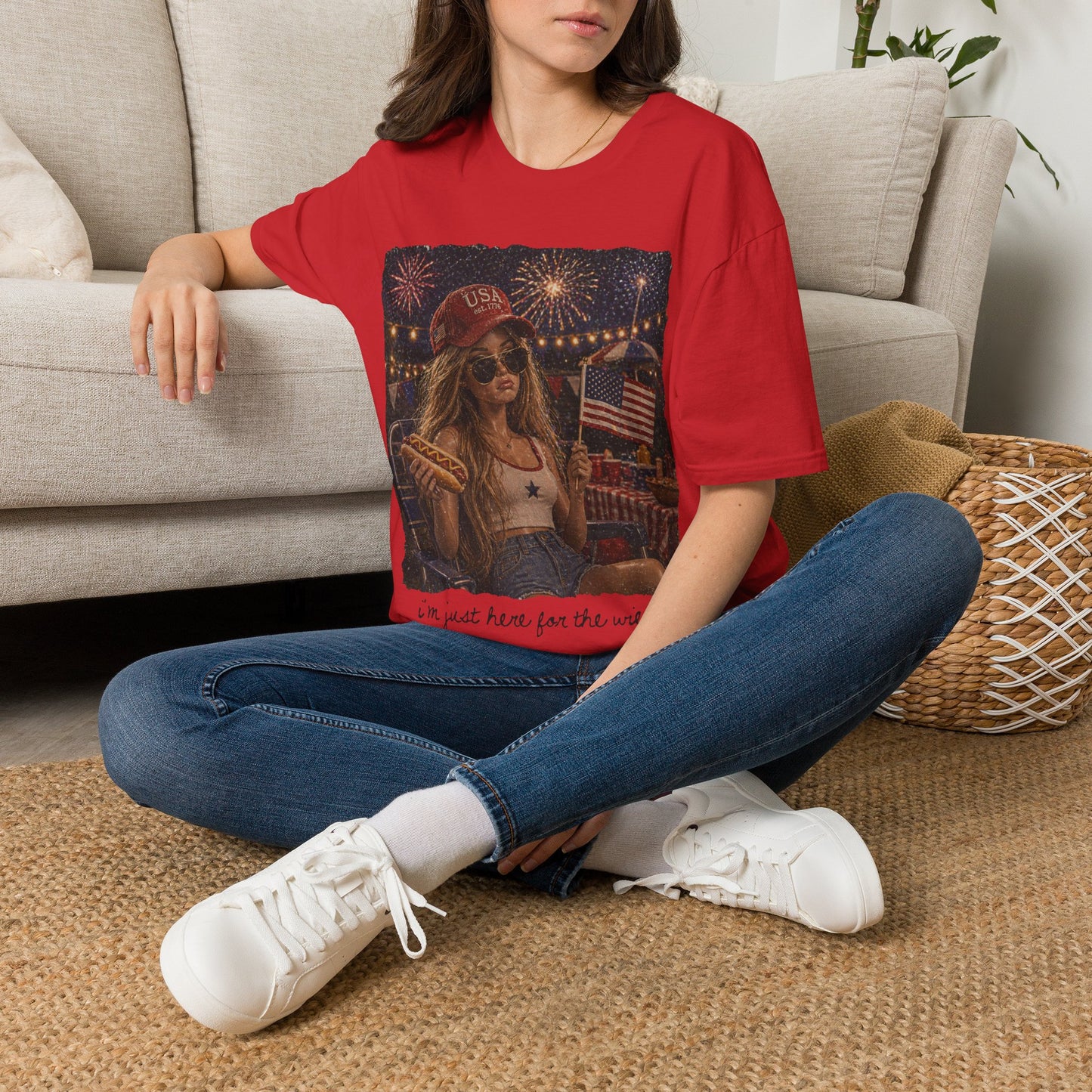 I'm only here for the Wieners Graphic T-Shirt- black
