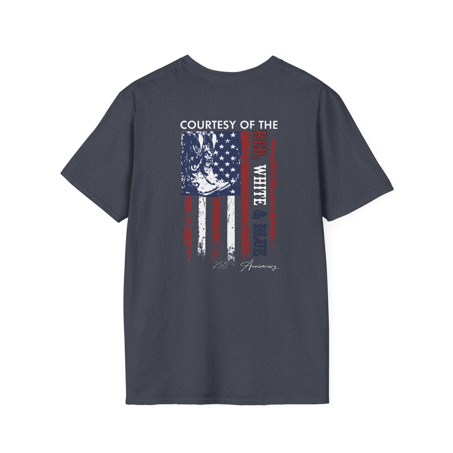 Courtesy of the Red White & Blue T-Shirt — Patriotic 4th of July American Flag Tee