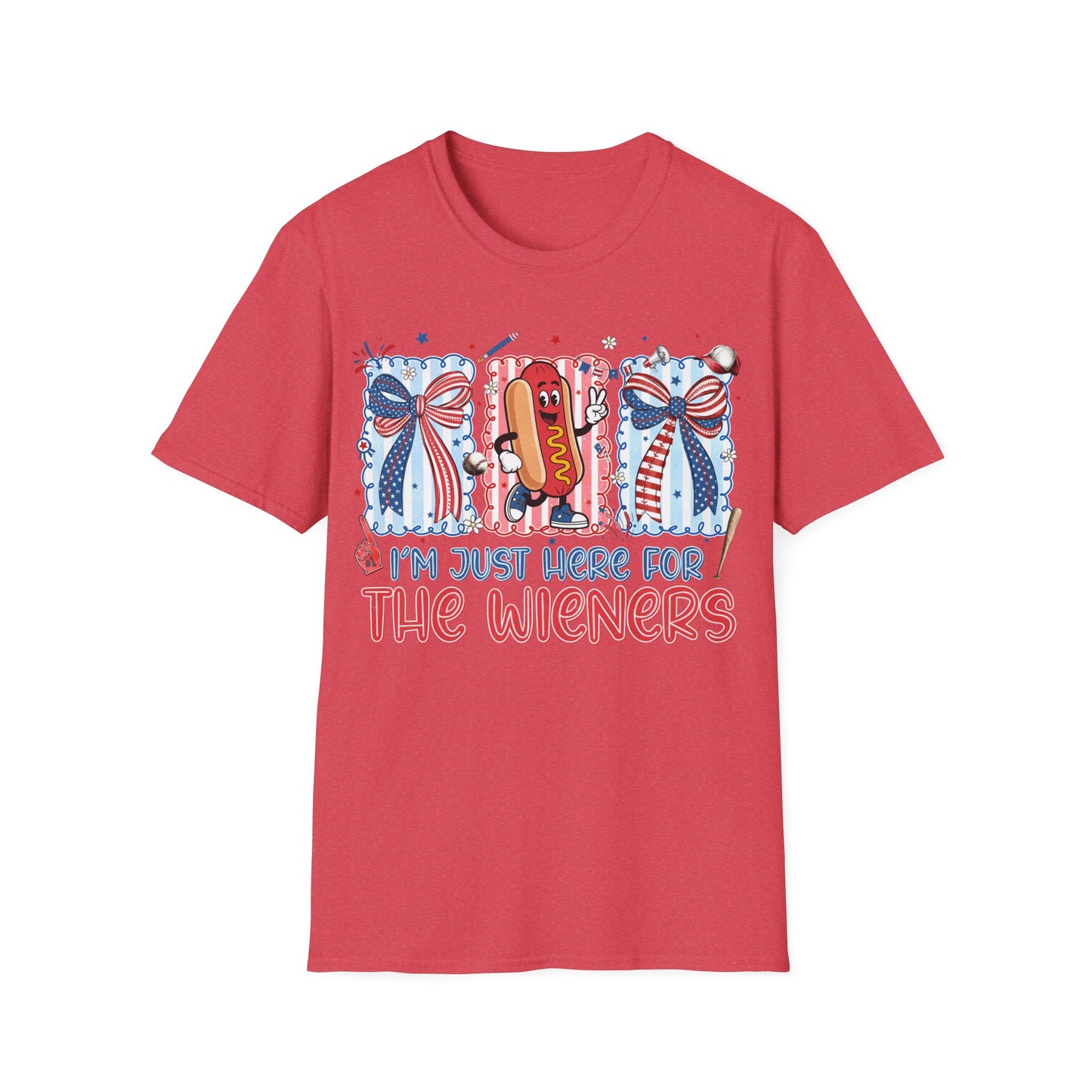Patriotic 'I'm Just Here for the Wieners' T-Shirt