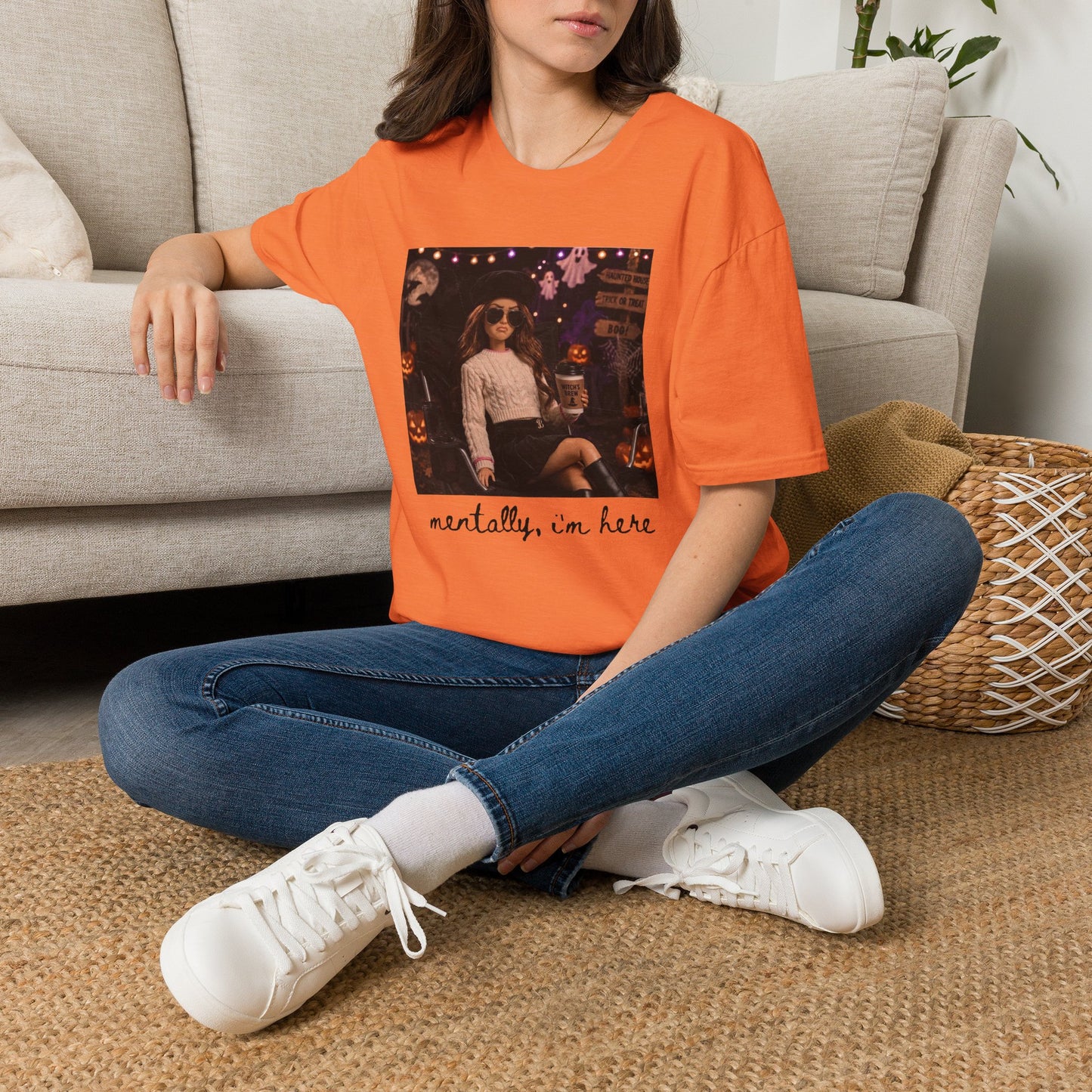 'Mentally, I’m Here' Halloween tee