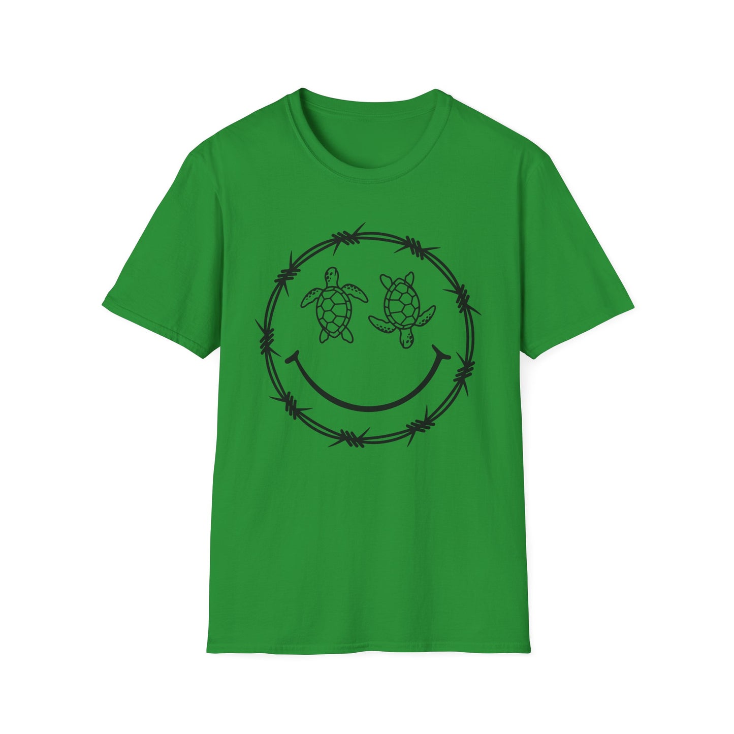 Sea Turtle Smile Graphic Tee (Barbed Wire Circle)