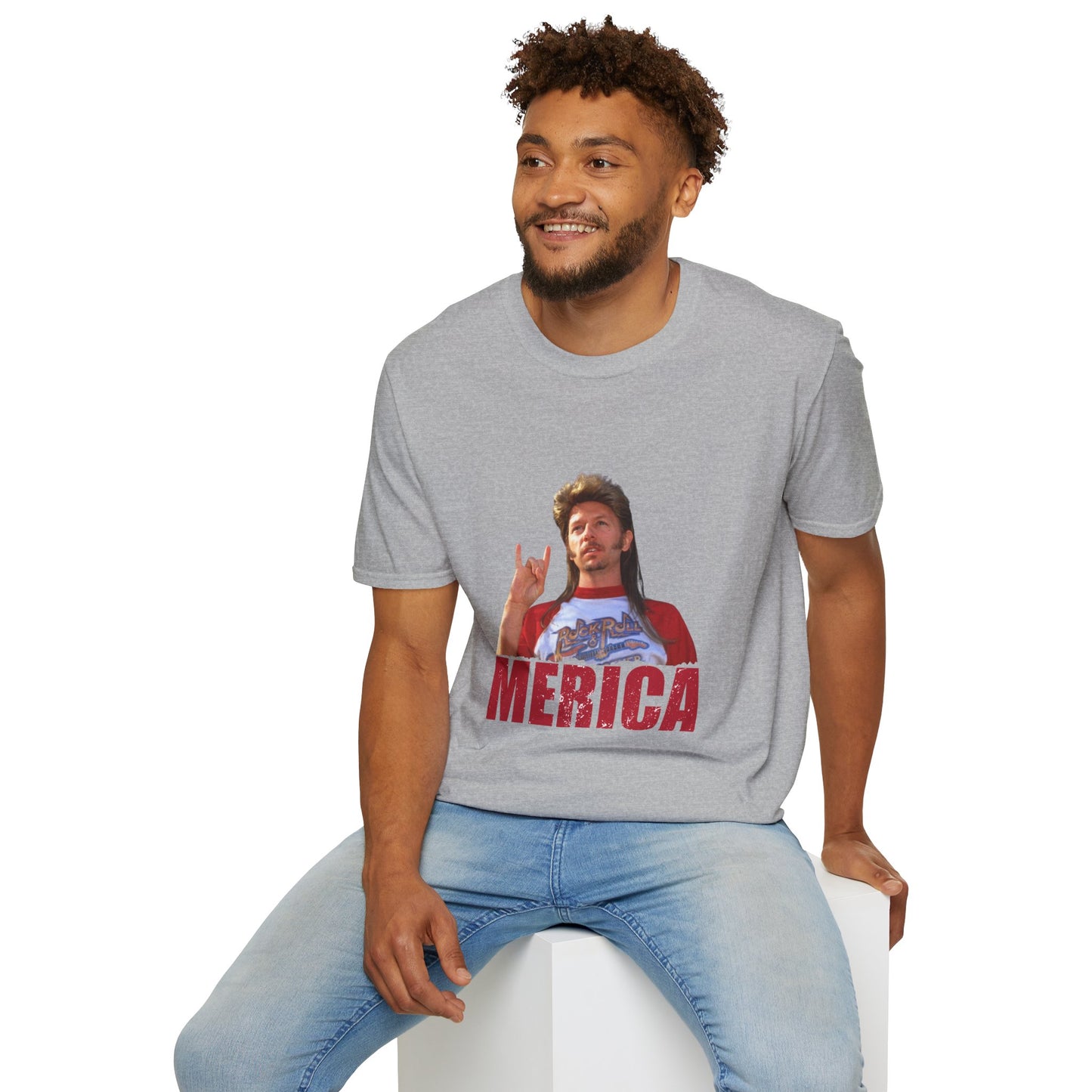 Merica Funny Mullet T-Shirt — Retro Patriotic Graphic Tee
