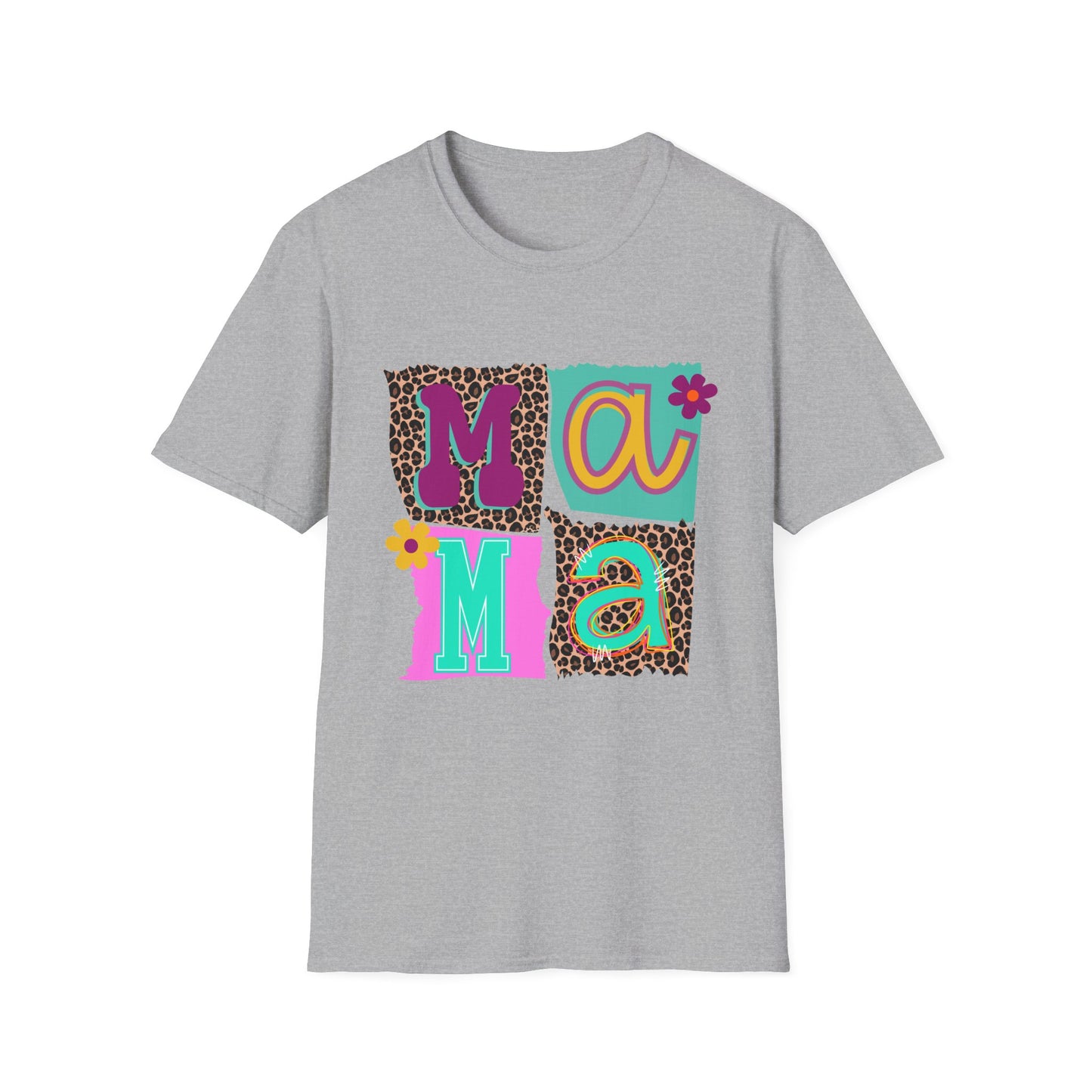 Mama Leopard Patchwork Graphic Tee