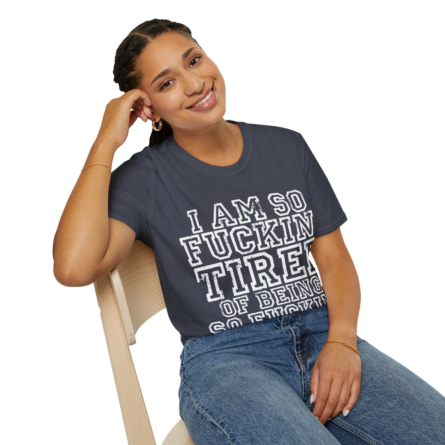 I Am So Fuckin' Tired Graphic T-Shirt — Bold Statement Tee for Sarcastic, Tired Vibes
