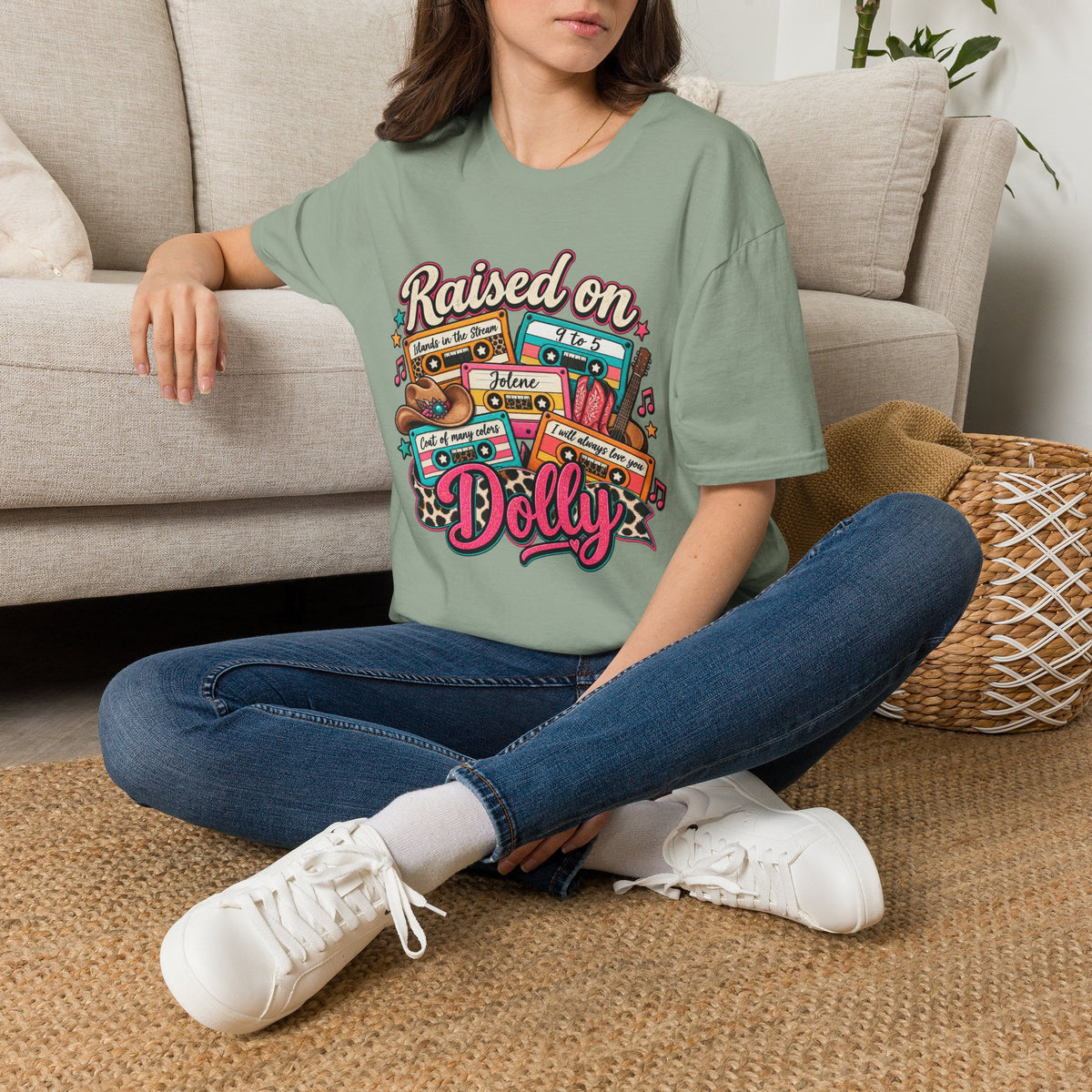 Raised on Dolly Vintage Cassette Country Music T-Shirt