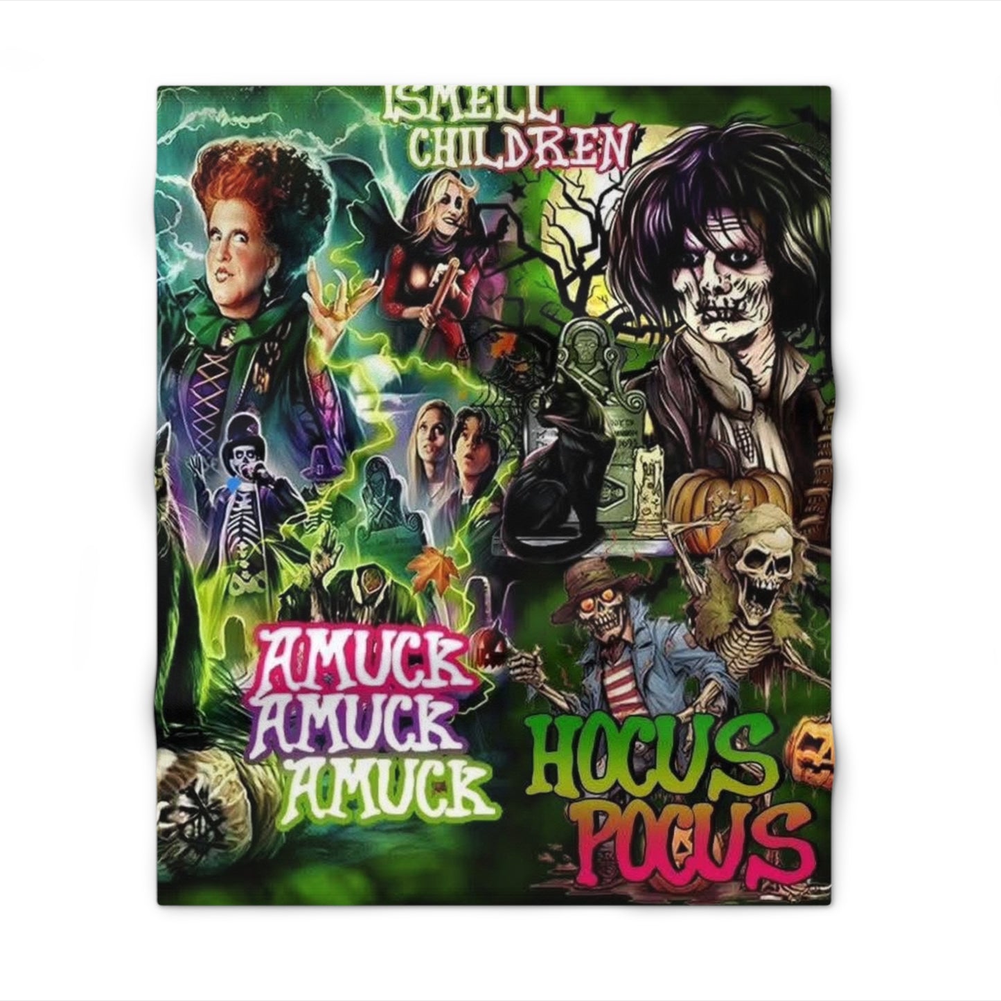 Hocus Pocus Throw Blanket — 'Amuck Amuck Amuck' Halloween Cozy Throw