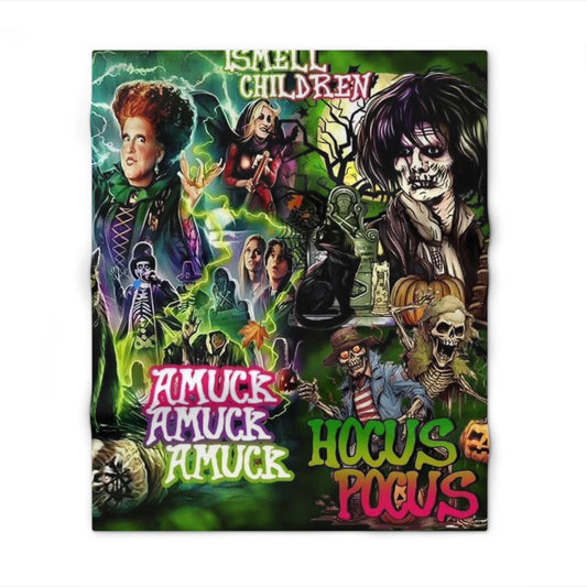 Hocus Pocus Throw Blanket — 'Amuck Amuck Amuck' Halloween Cozy Throw