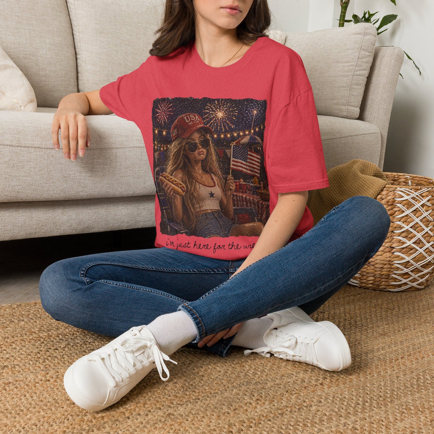 I'm only here for the Wieners Graphic T-Shirt- black
