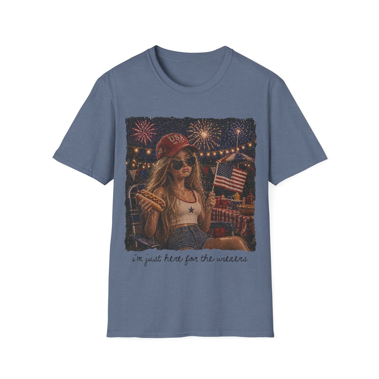 I'm only here for the Wieners Graphic T-Shirt- black