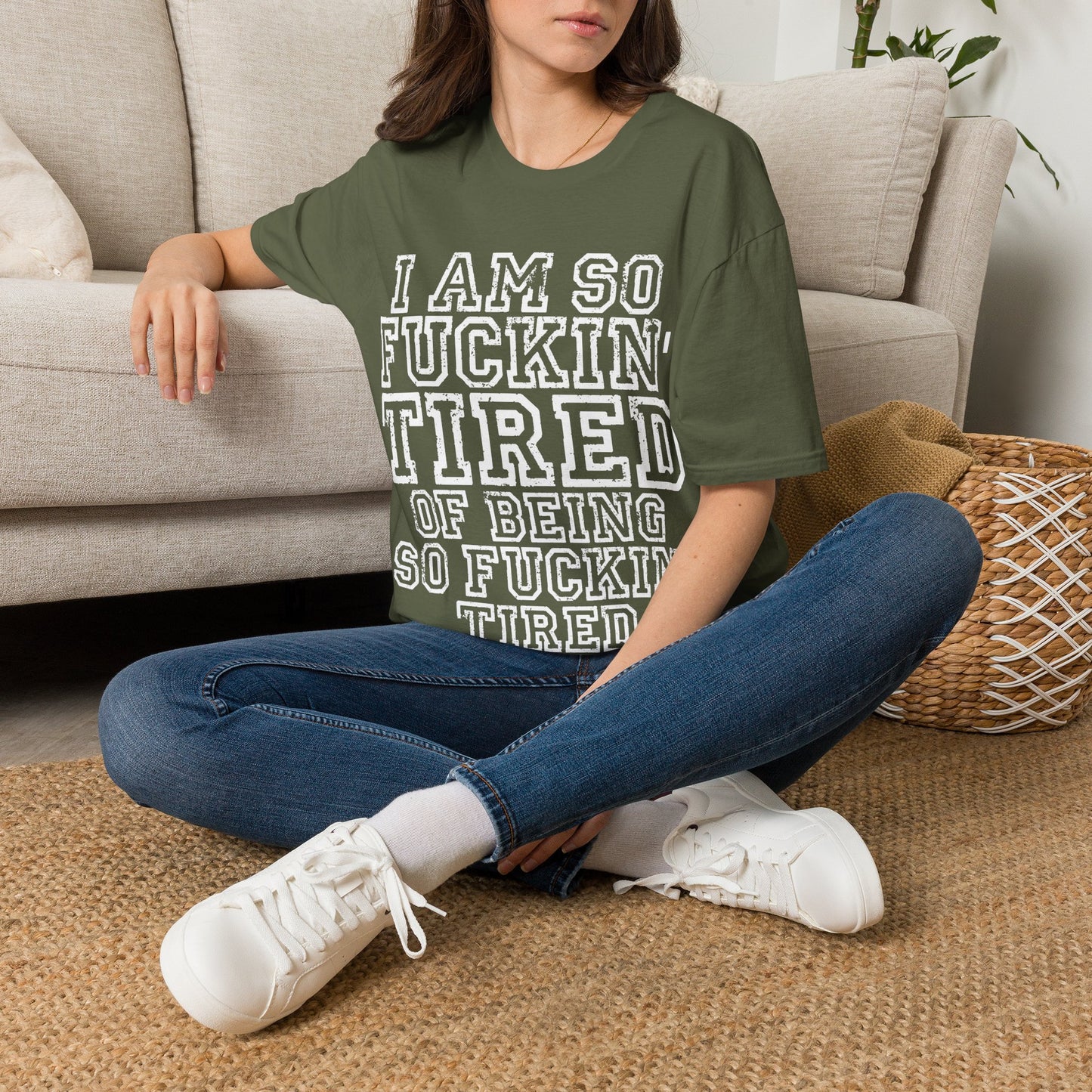 I Am So Fuckin' Tired Graphic T-Shirt — Bold Statement Tee for Sarcastic, Tired Vibes