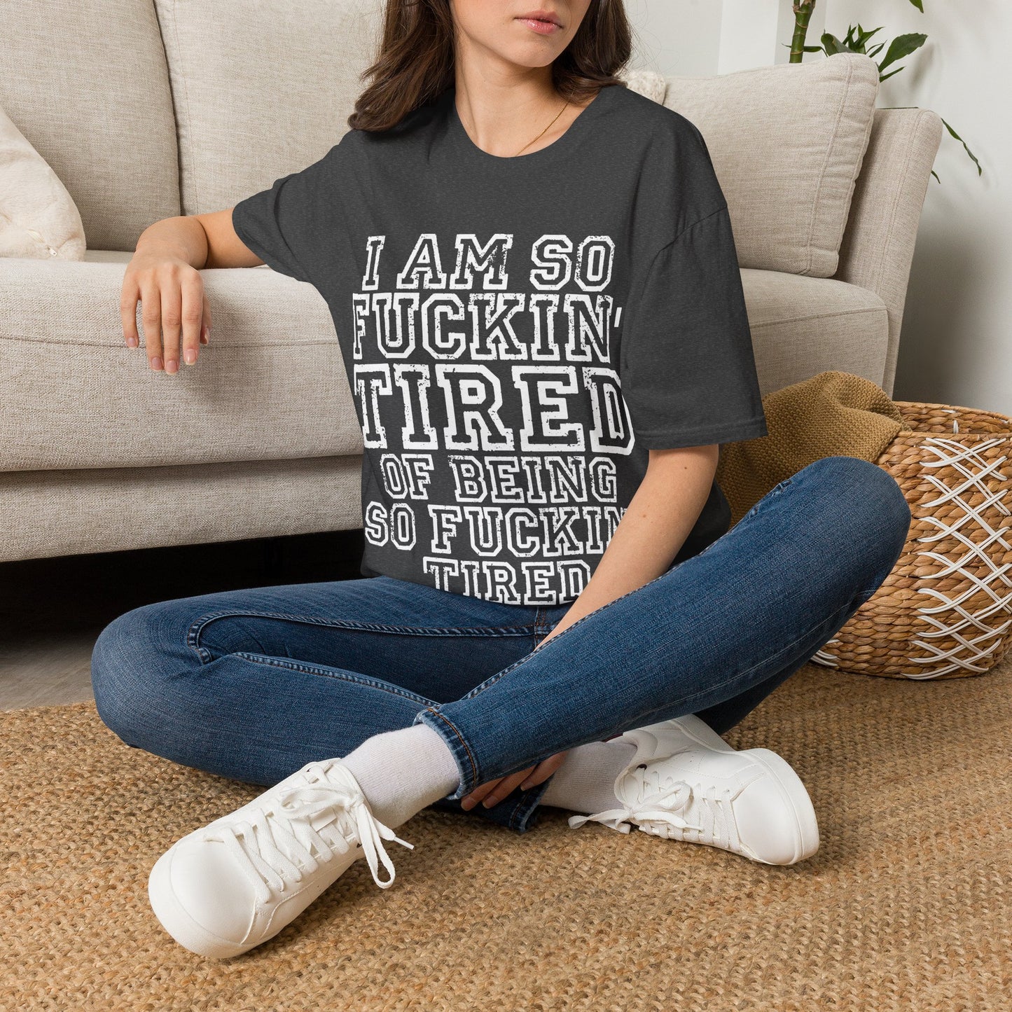 I Am So Fuckin' Tired Graphic T-Shirt — Bold Statement Tee for Sarcastic, Tired Vibes
