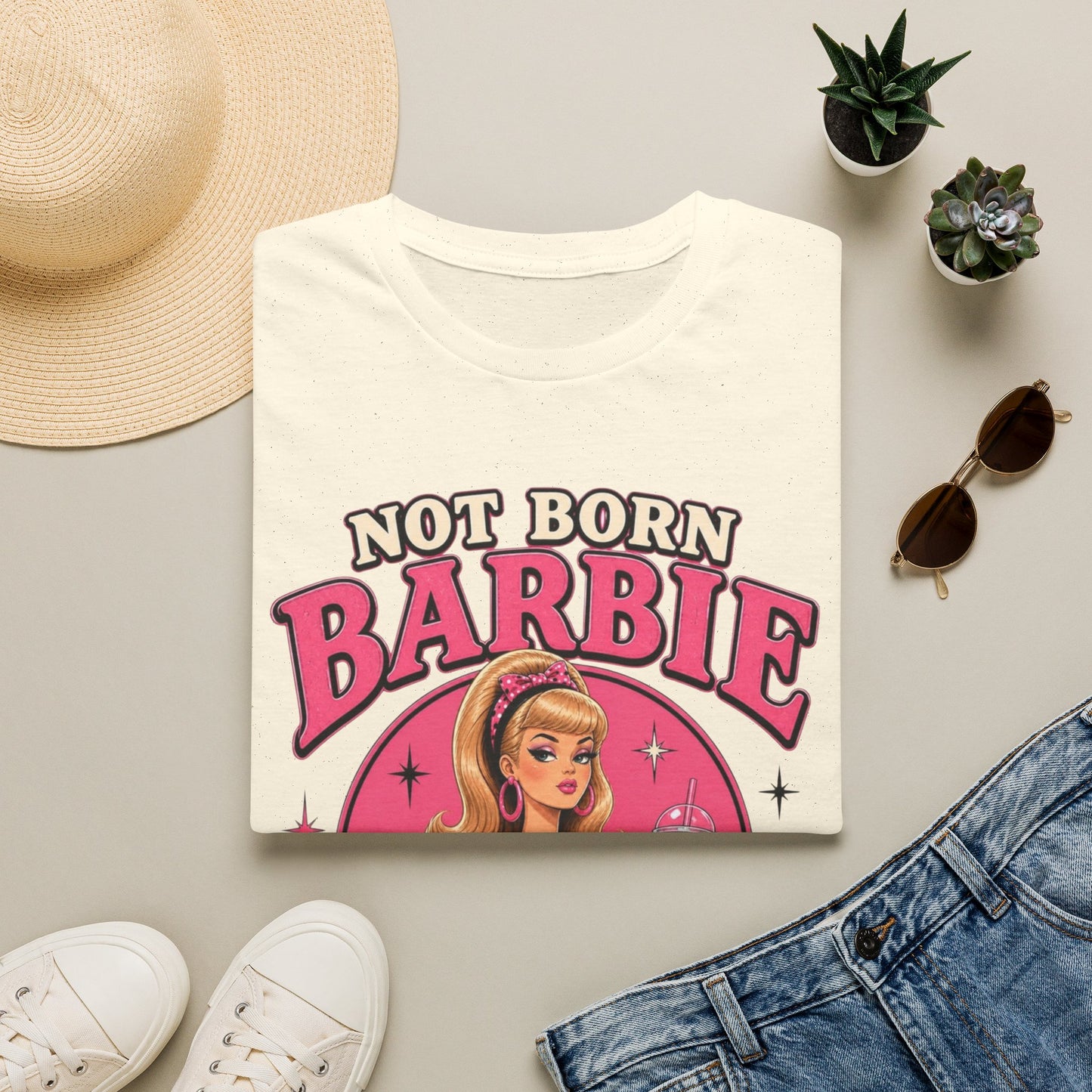 Not Born Barbie "Just Trying to Deal" Graphic Tee