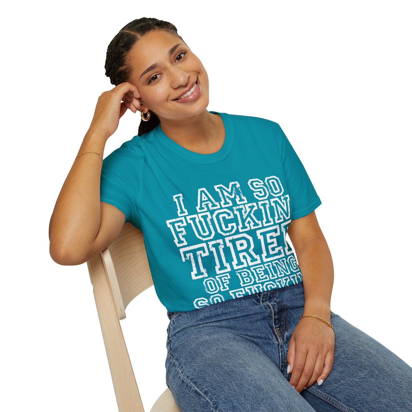 I Am So Fuckin' Tired Graphic T-Shirt — Bold Statement Tee for Sarcastic, Tired Vibes