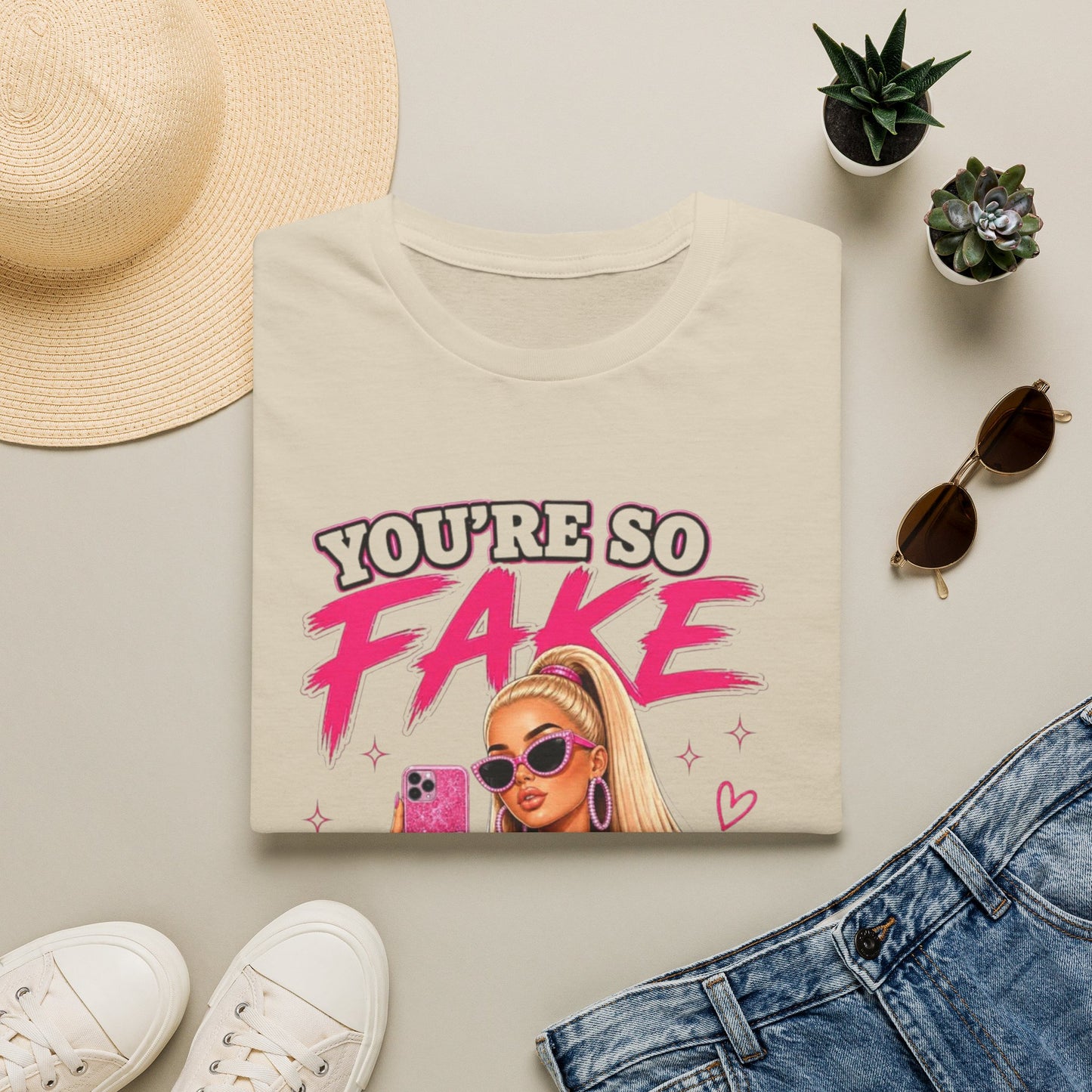 "You're So Fake" Barbie Selfie Graphic Tee