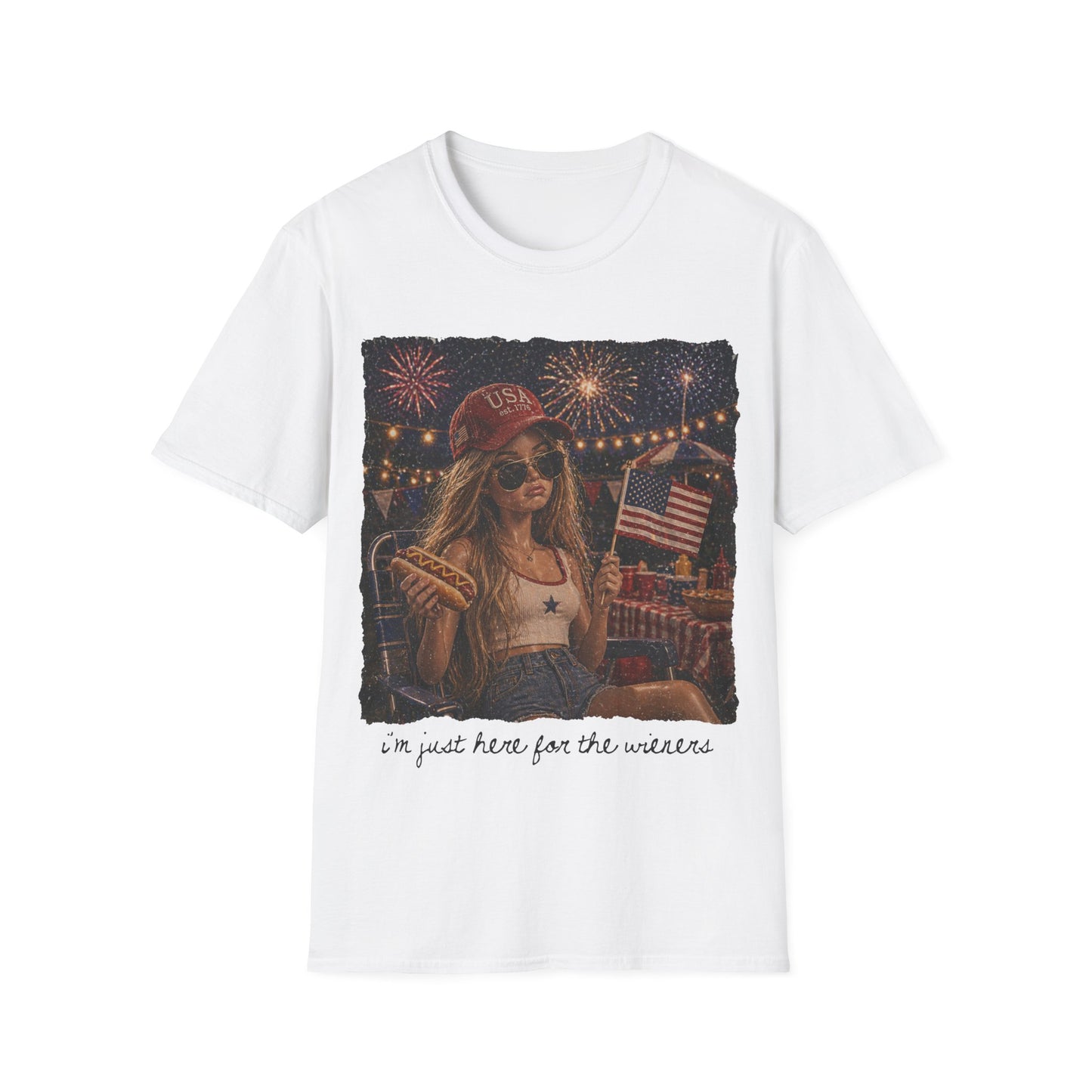 I'm only here for the Wieners Graphic T-Shirt- black