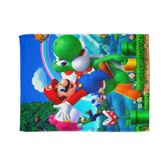 Mario & Yoshi Super Plush Blanket — Kids’ Video Game Throw