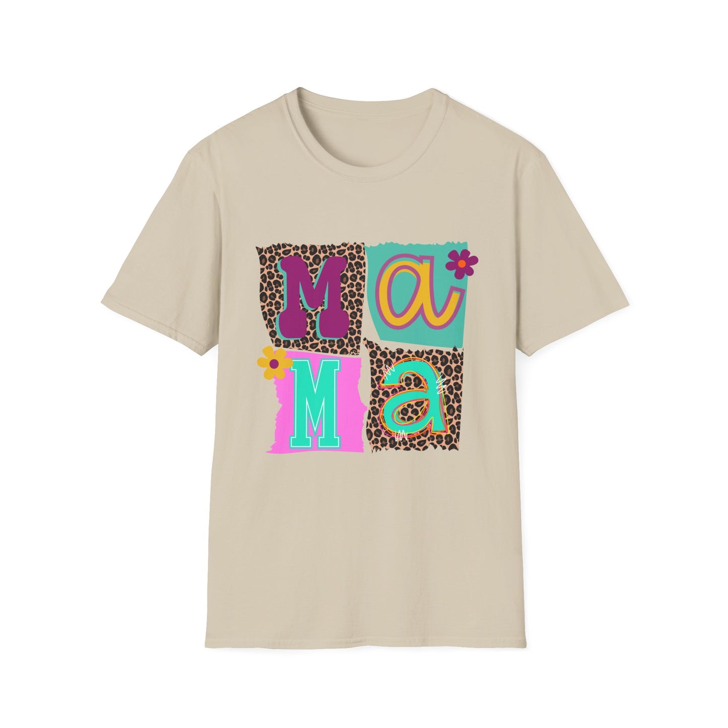 Mama Leopard Patchwork Graphic Tee