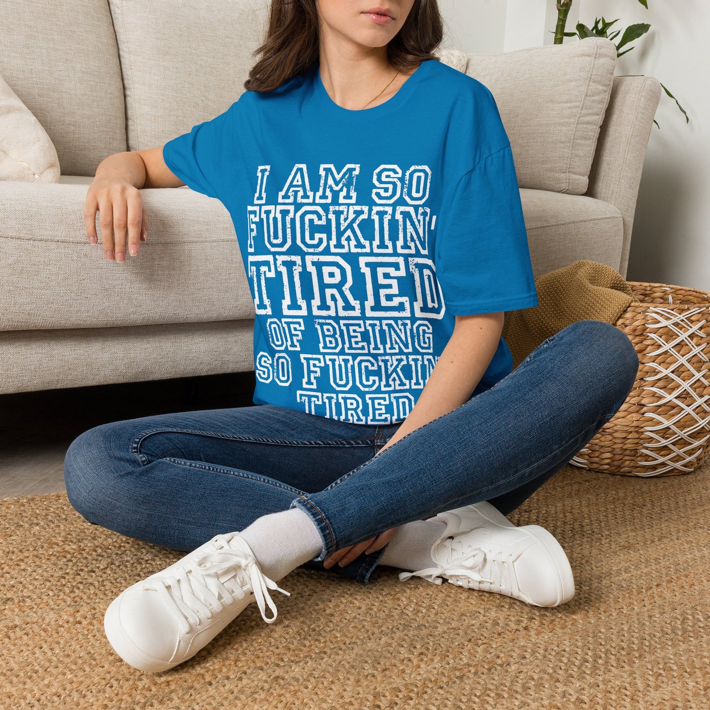 I Am So Fuckin' Tired Graphic T-Shirt — Bold Statement Tee for Sarcastic, Tired Vibes