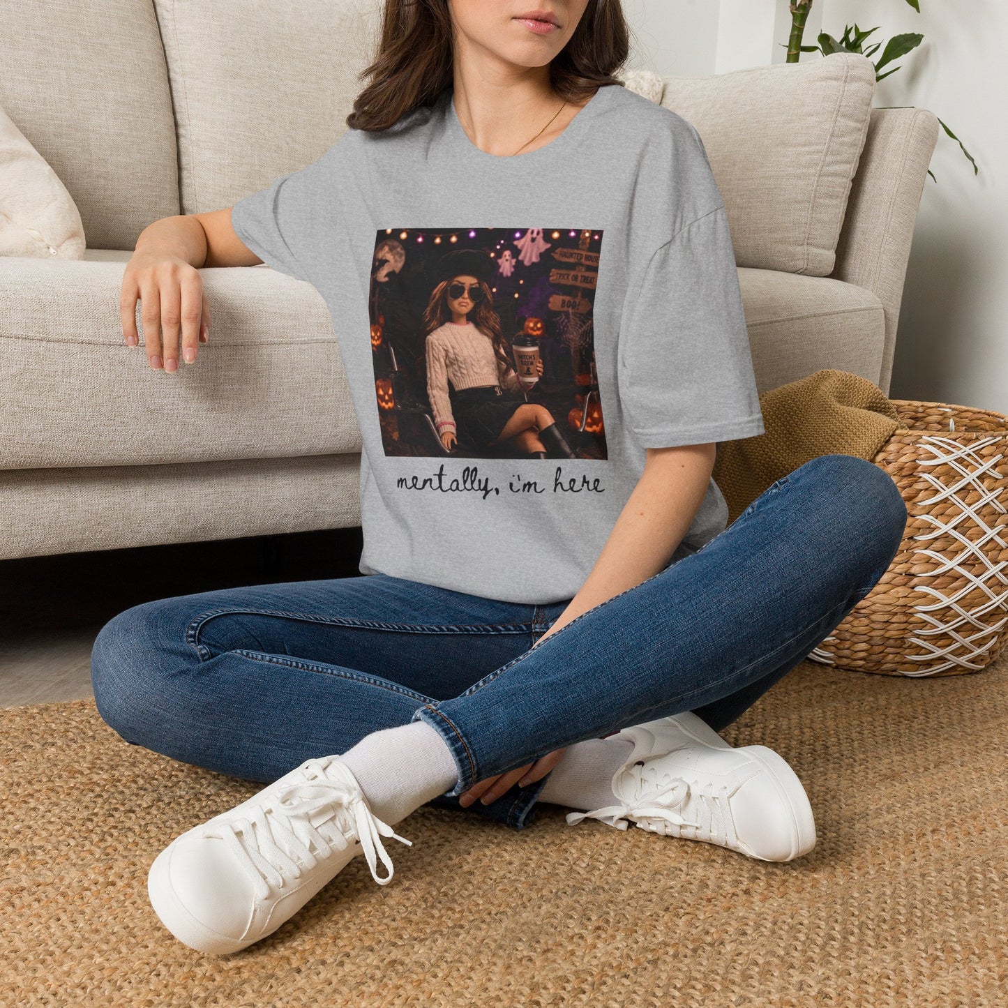 'Mentally, I’m Here' Halloween tee