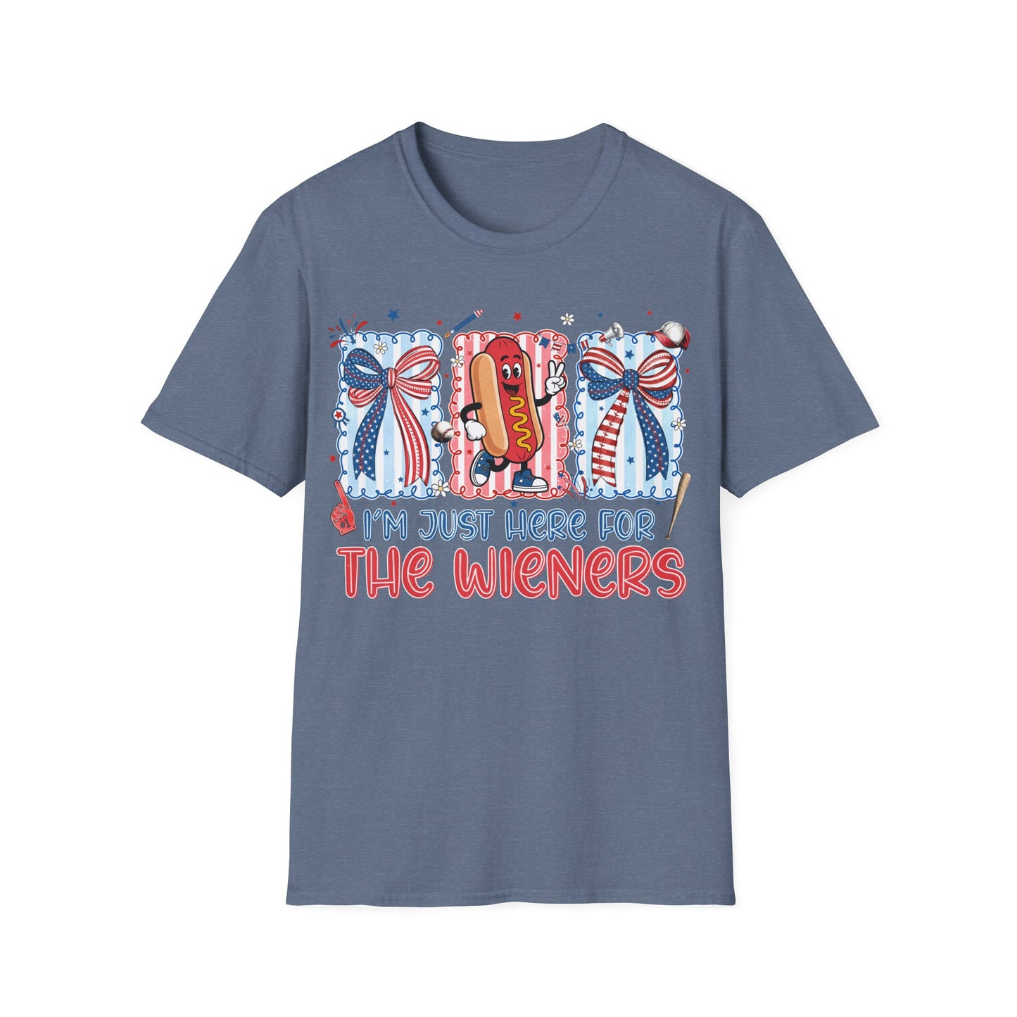 Patriotic 'I'm Just Here for the Wieners' T-Shirt
