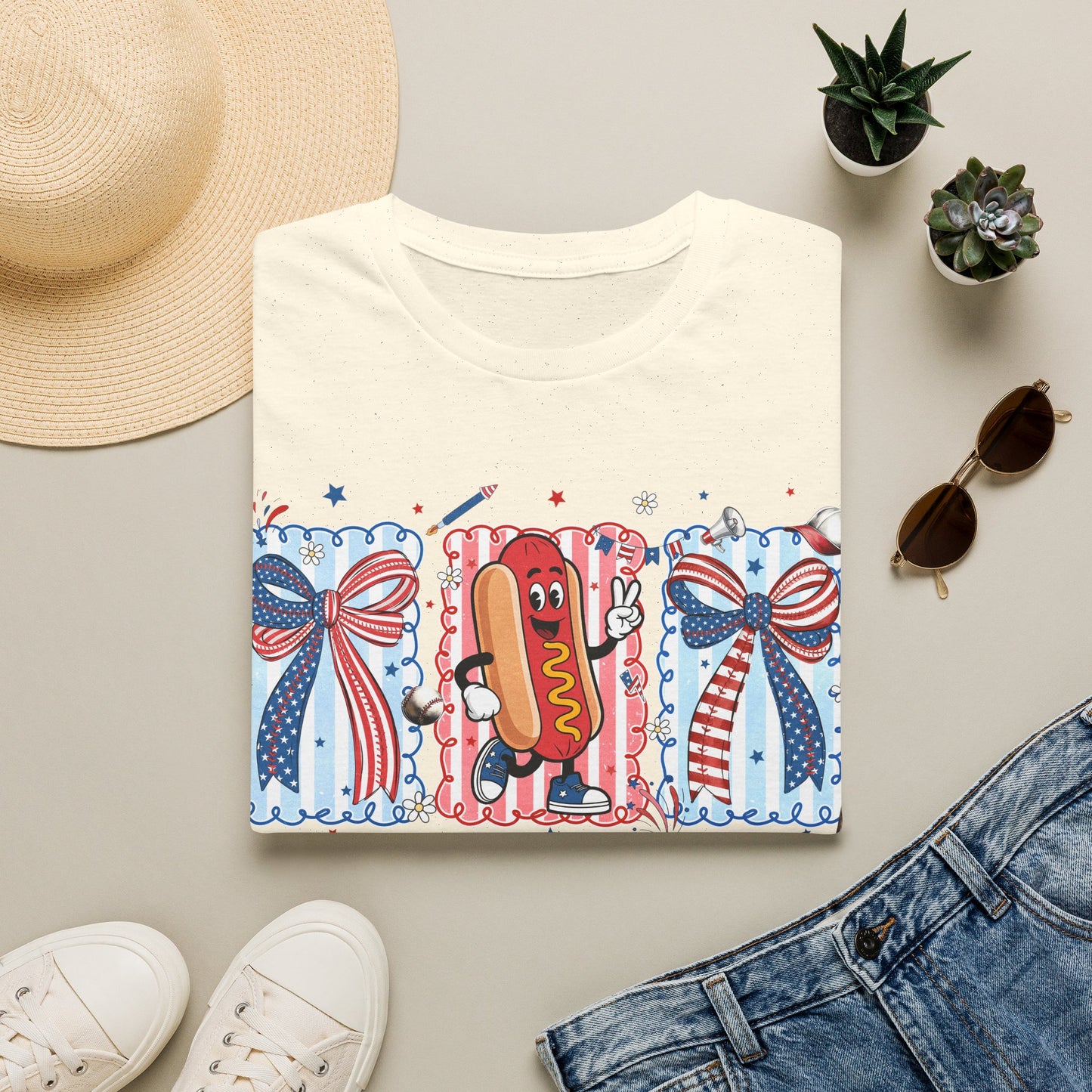 Patriotic 'I'm Just Here for the Wieners' T-Shirt