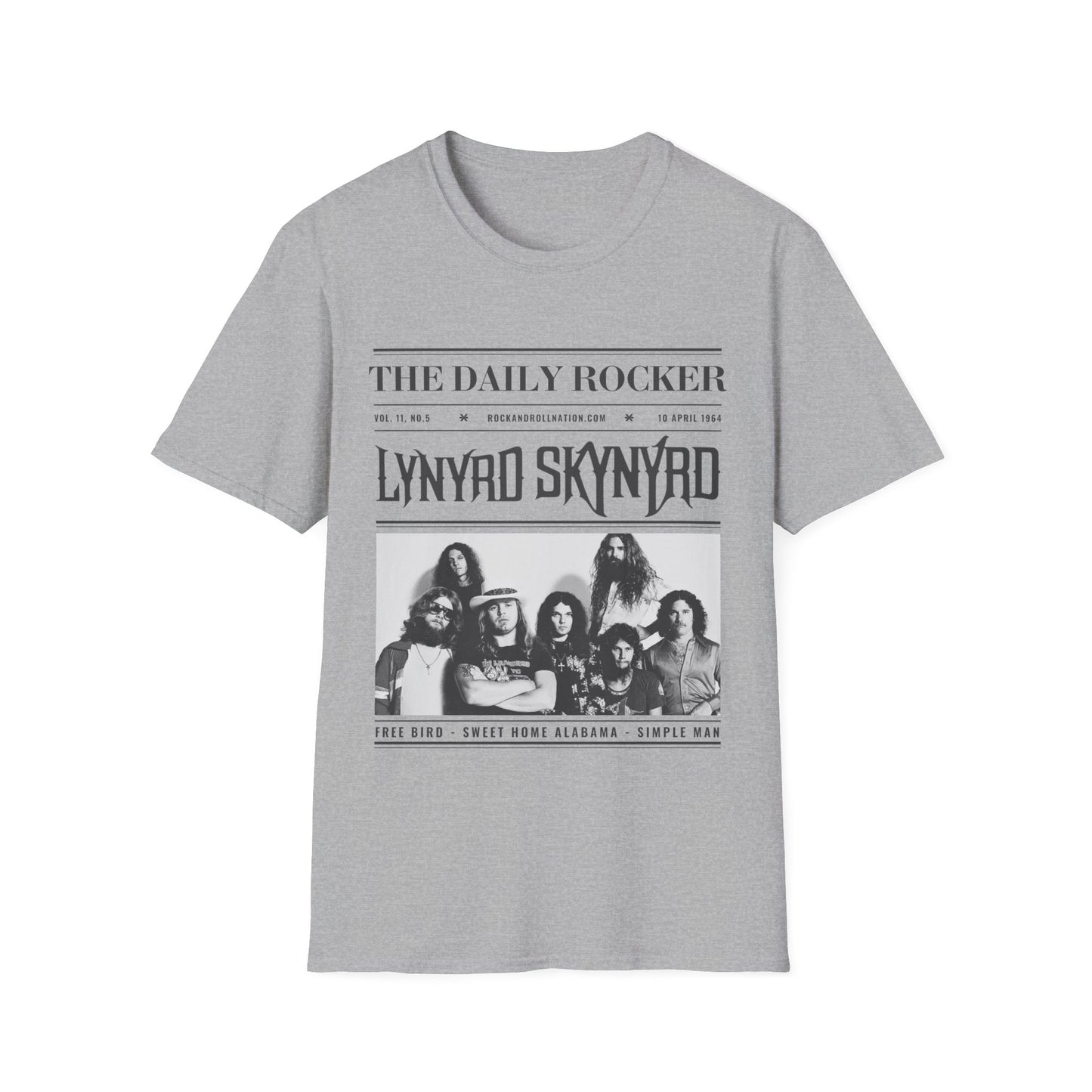 Lynyrd Skynyrd Vintage Band T-Shirt — 'The Daily Rocker' Newspaper Poster