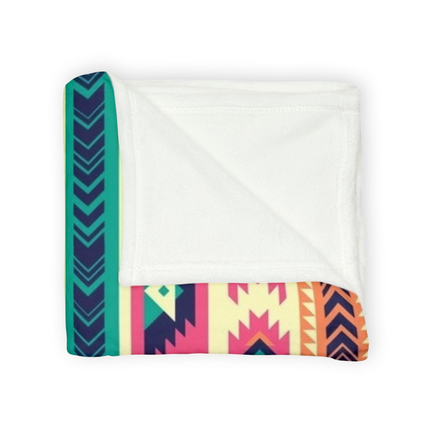 Southwest Aztec Pattern Throw Blanket — Colorful Geometric Tribal Design