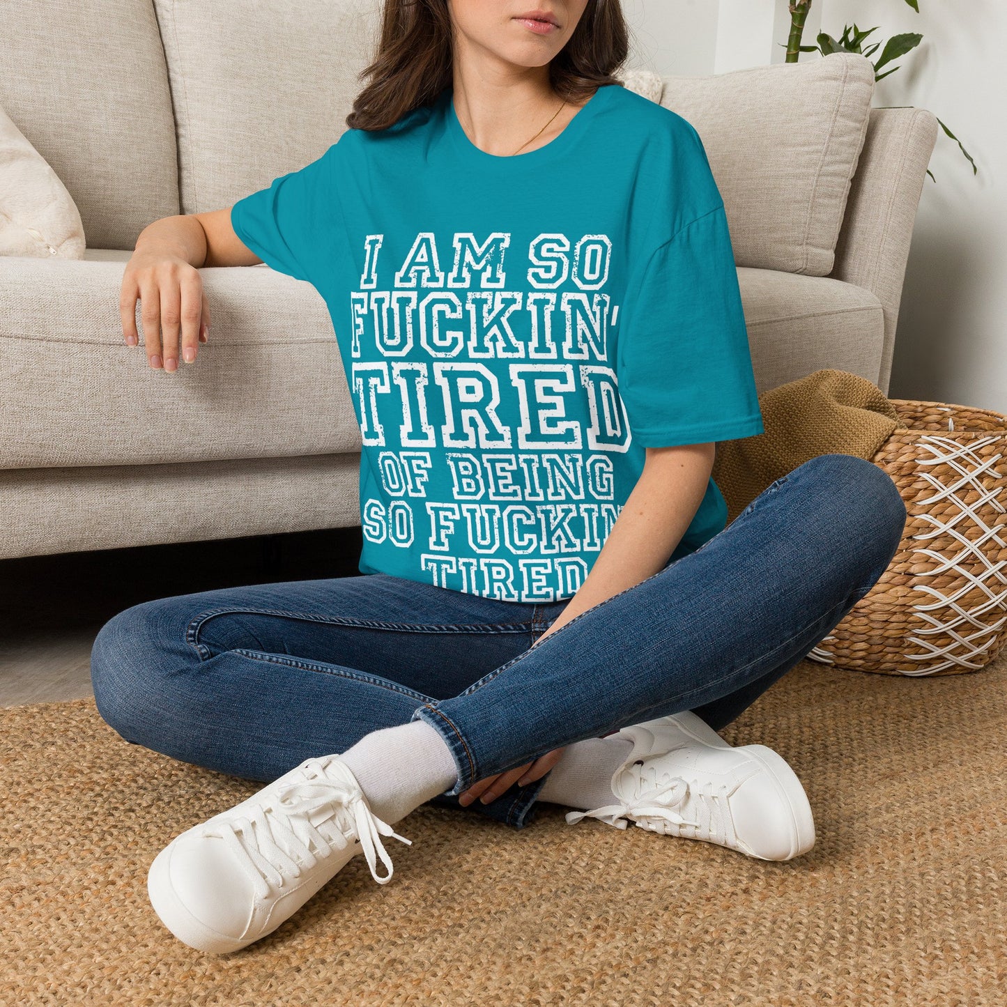 I Am So Fuckin' Tired Graphic T-Shirt — Bold Statement Tee for Sarcastic, Tired Vibes