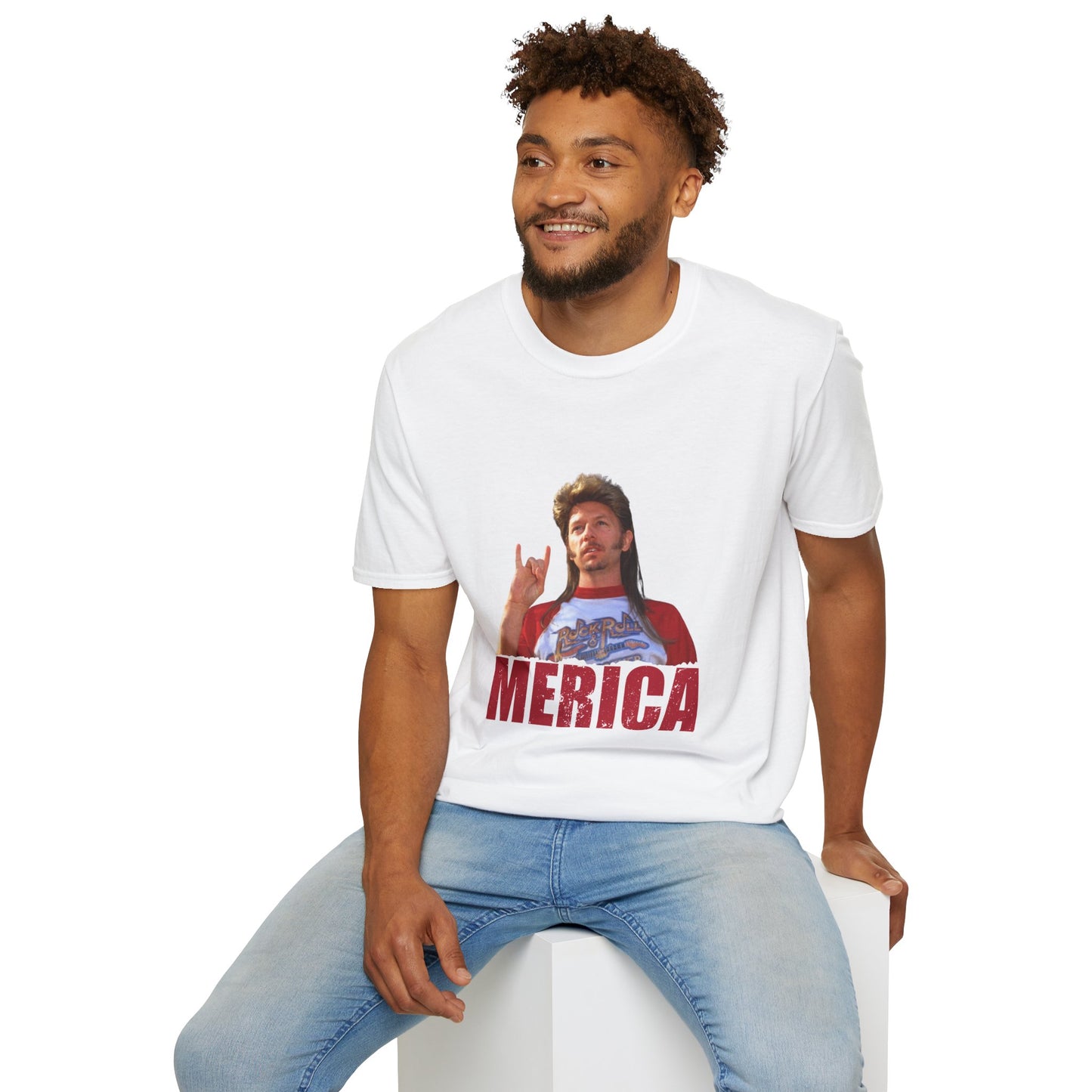 Merica Funny Mullet T-Shirt — Retro Patriotic Graphic Tee