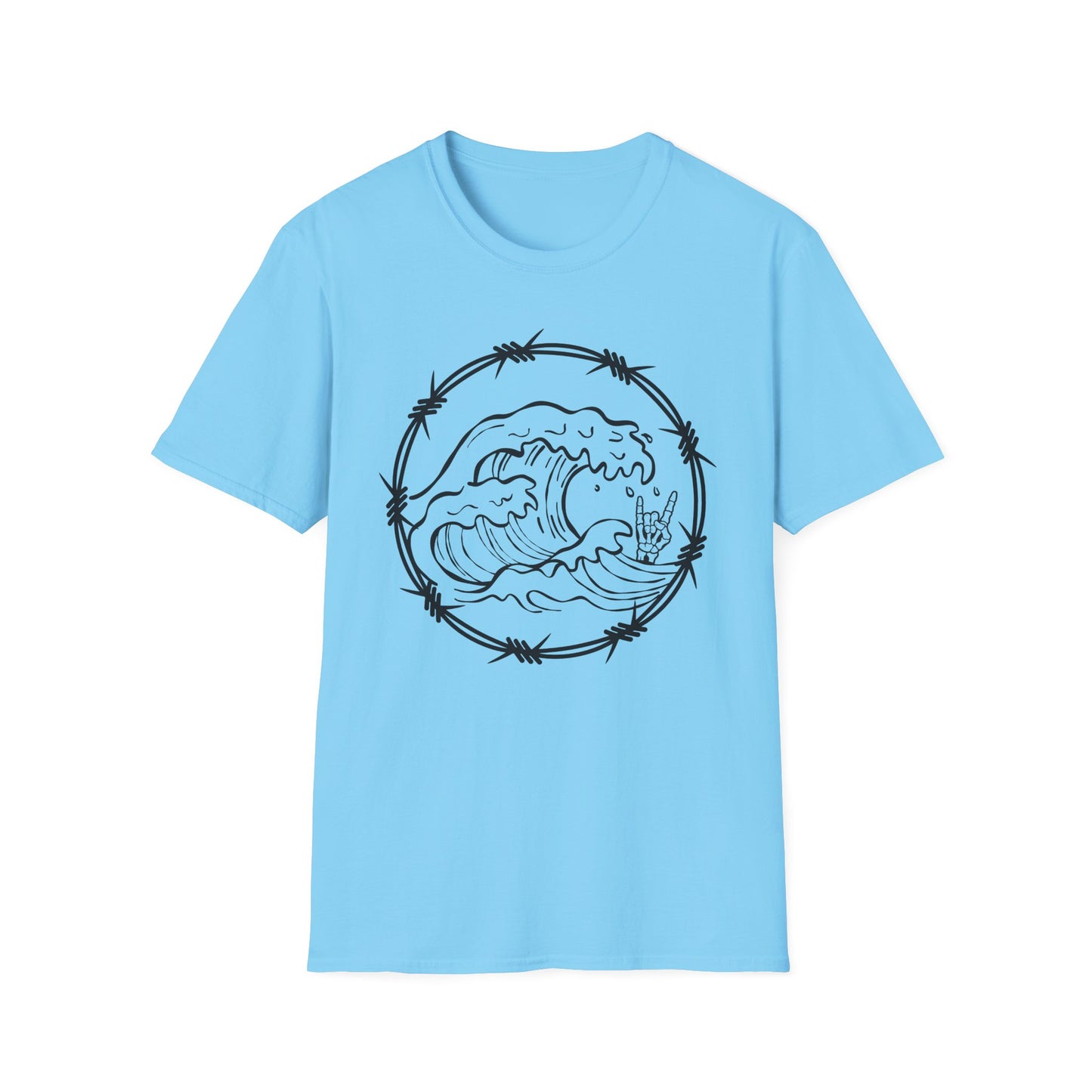 Wave & Barbed Wire Graphic Tee