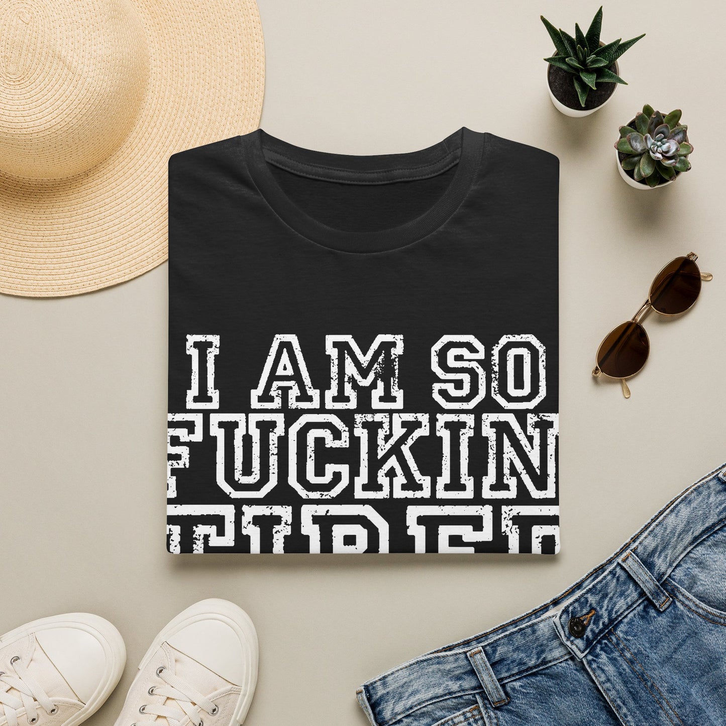 I Am So Fuckin' Tired Graphic T-Shirt — Bold Statement Tee for Sarcastic, Tired Vibes