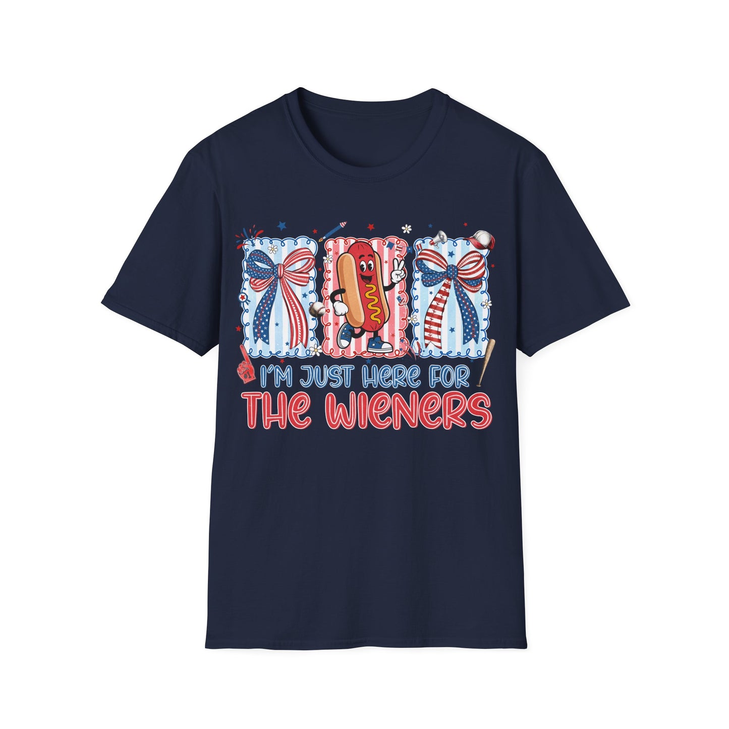 Patriotic 'I'm Just Here for the Wieners' T-Shirt