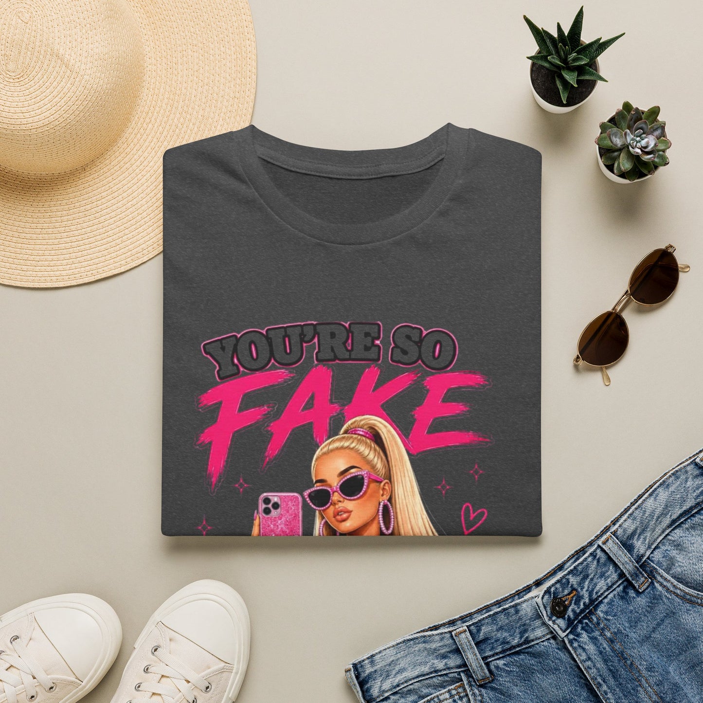 "You're So Fake" Barbie Selfie Graphic Tee