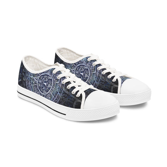 Low Top Sneakers — Vintage Aztec Calendar Print