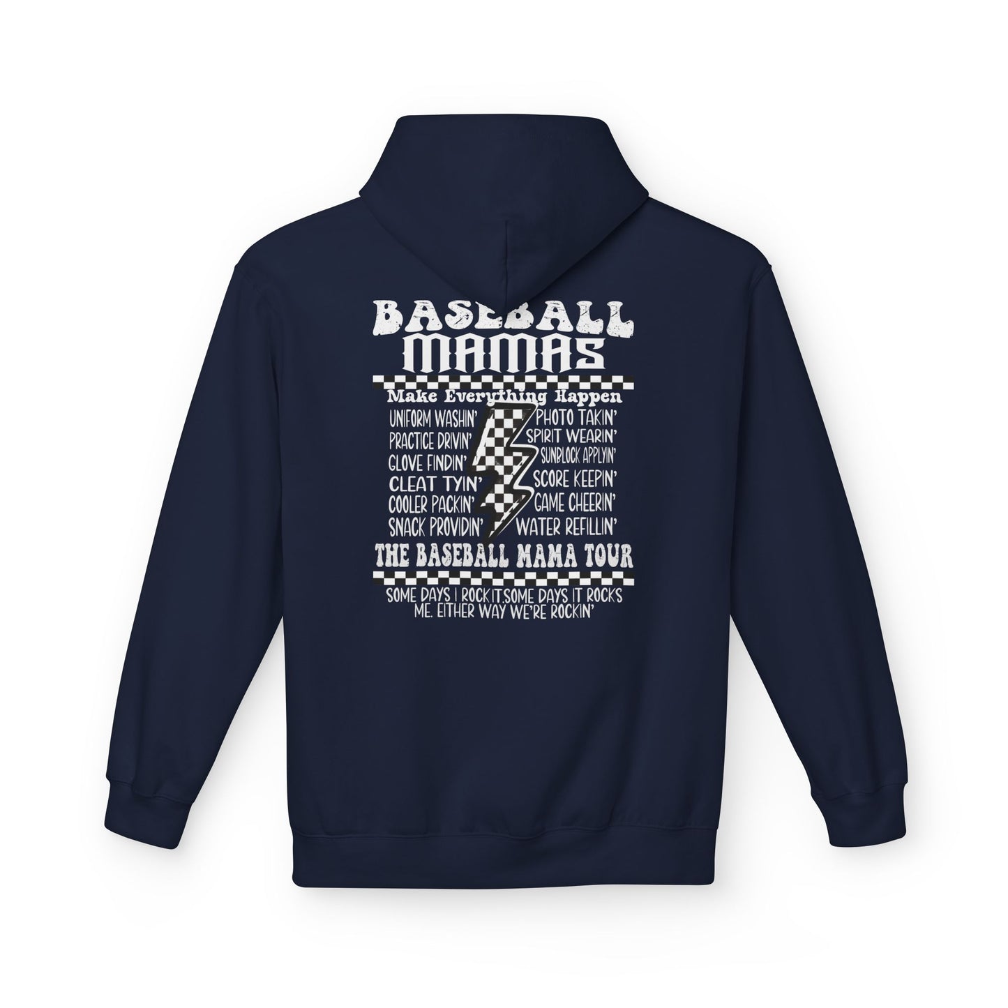 Baseball Mamas Hoodie — Vintage Tour Tee Style Hooded Sweatshirt