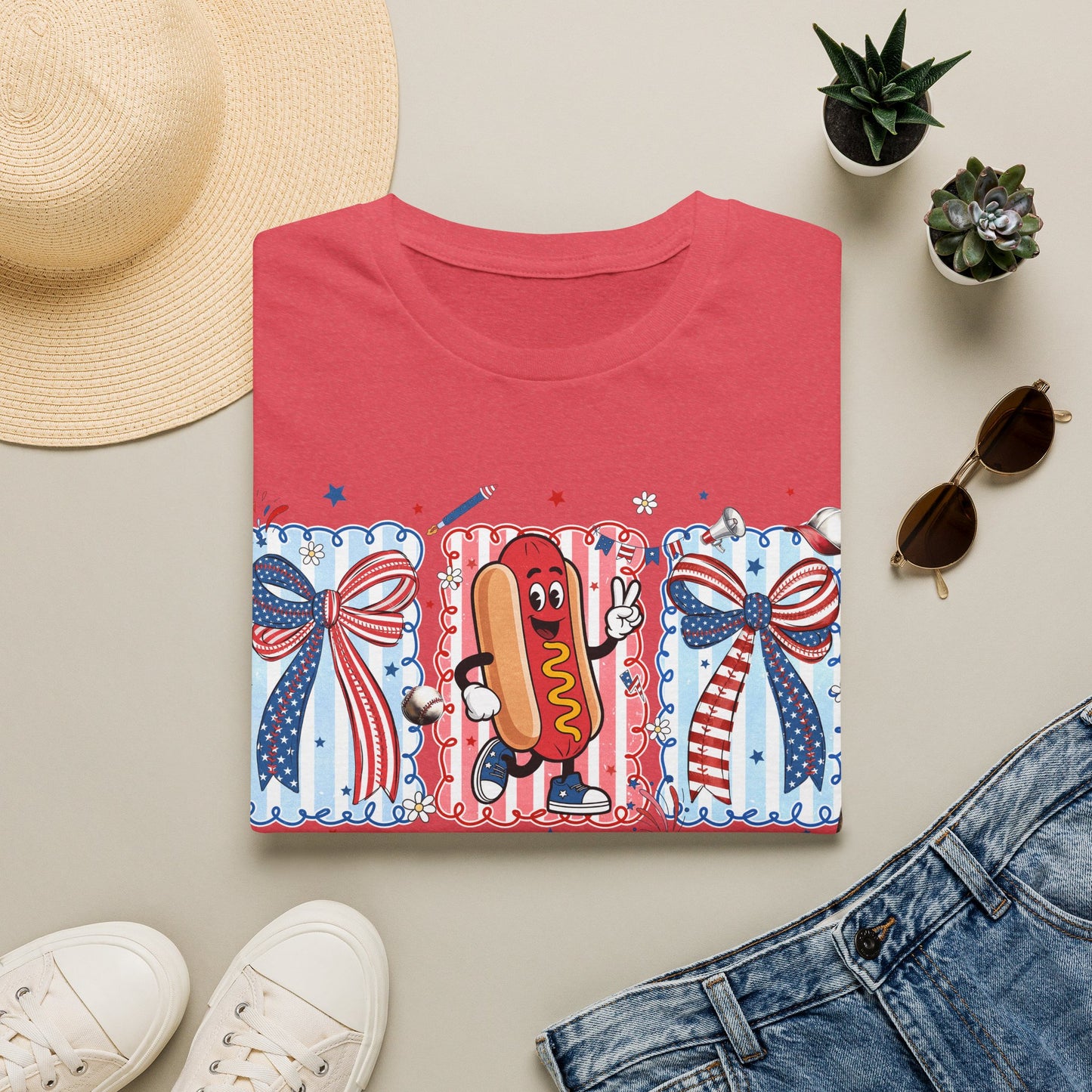 Patriotic 'I'm Just Here for the Wieners' T-Shirt