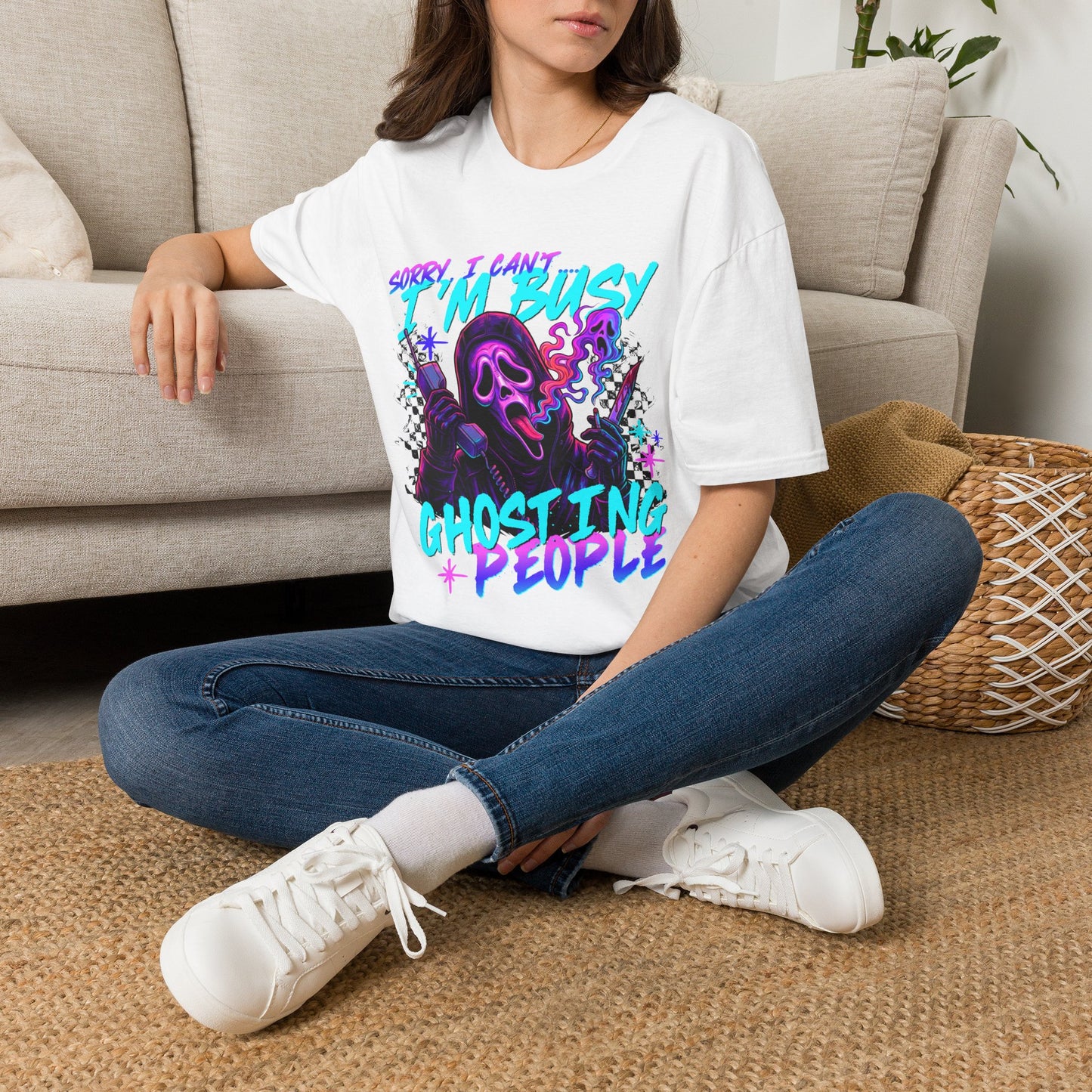 I’m Busy Ghosting People Graphic Tee
