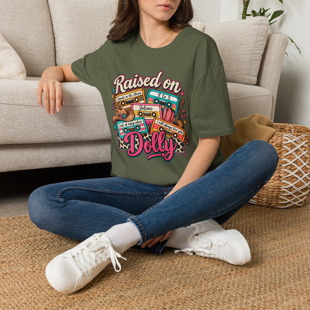 Raised on Dolly Vintage Cassette Country Music T-Shirt