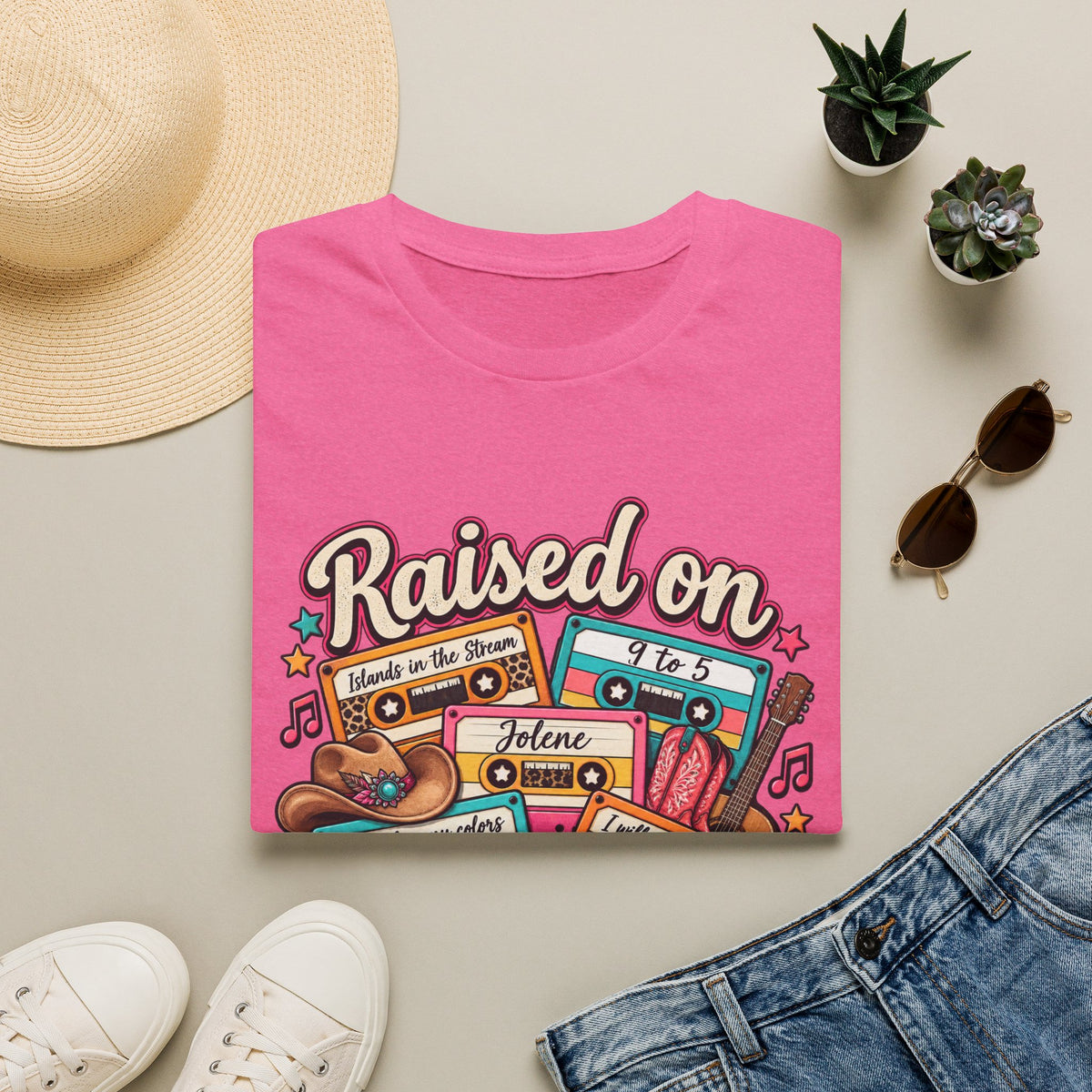 Raised on Dolly Vintage Cassette Country Music T-Shirt